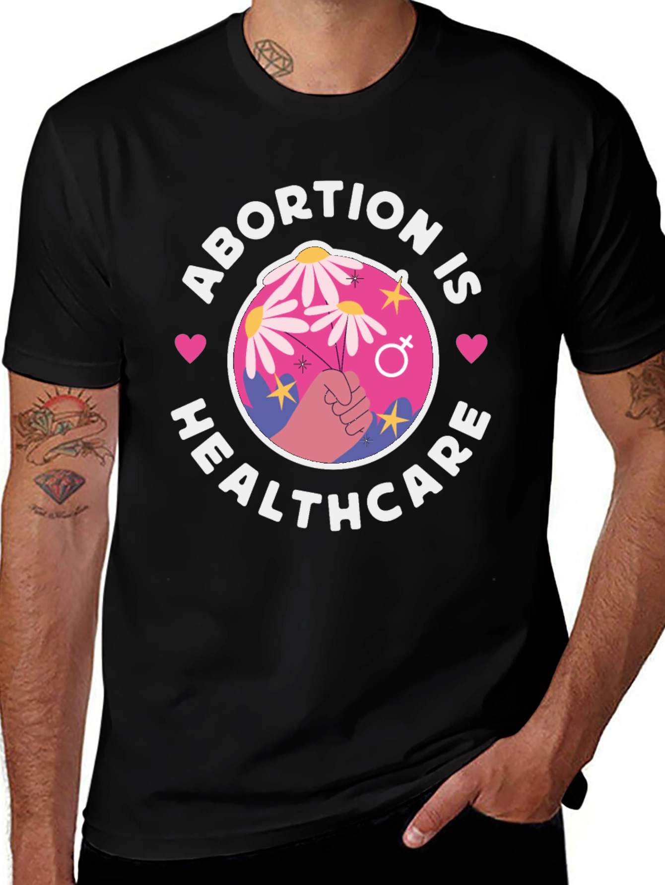 Abortion is Healthcare Graphic Tee - Pro Choice Activism T-Shirt