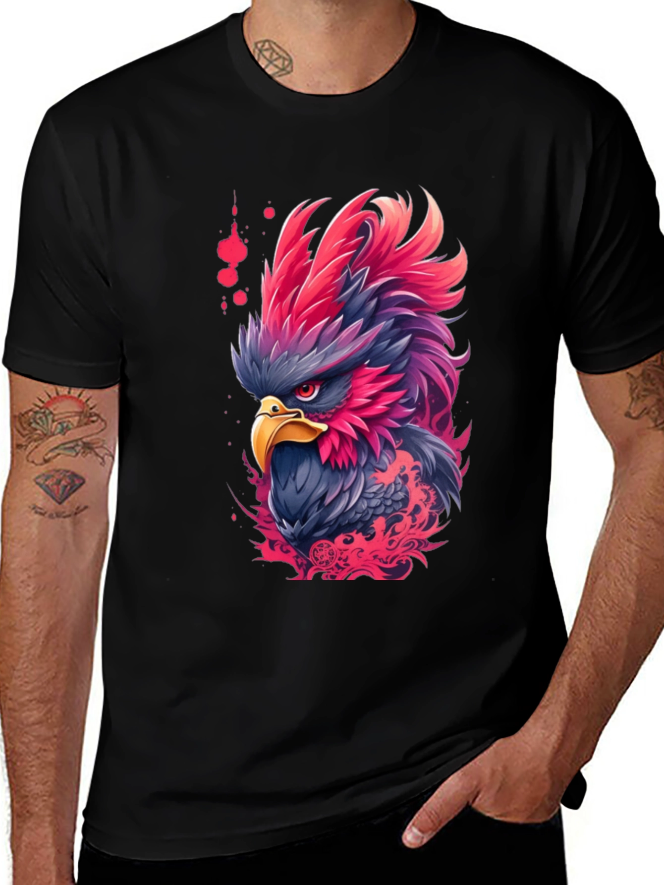 Variant 11 of Eagle Graphic Black T-Shirt