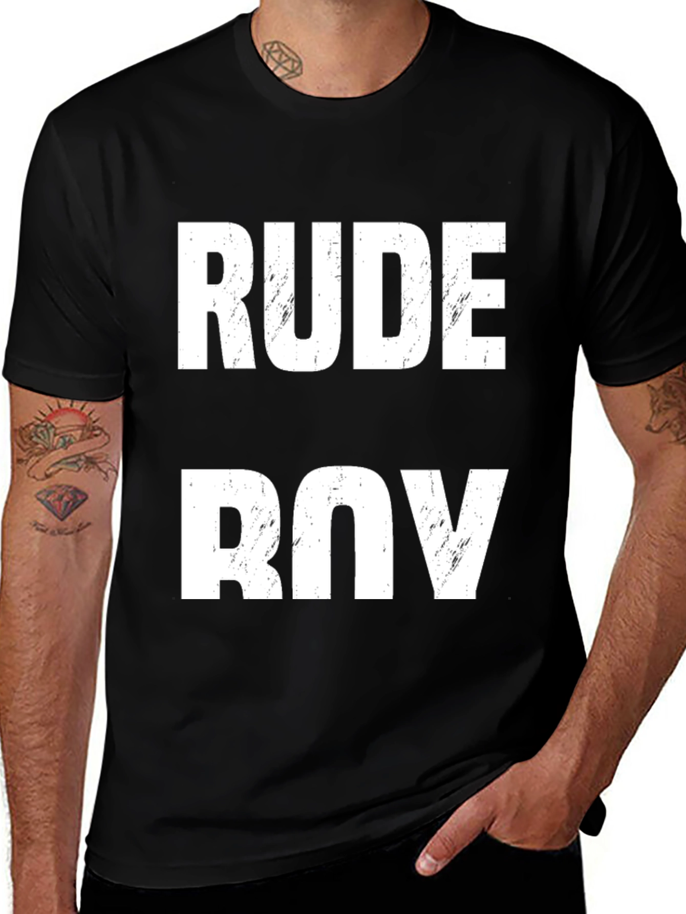 Variant 5 of RUDE BOY Graphic Tee - Bold Statement Shirt