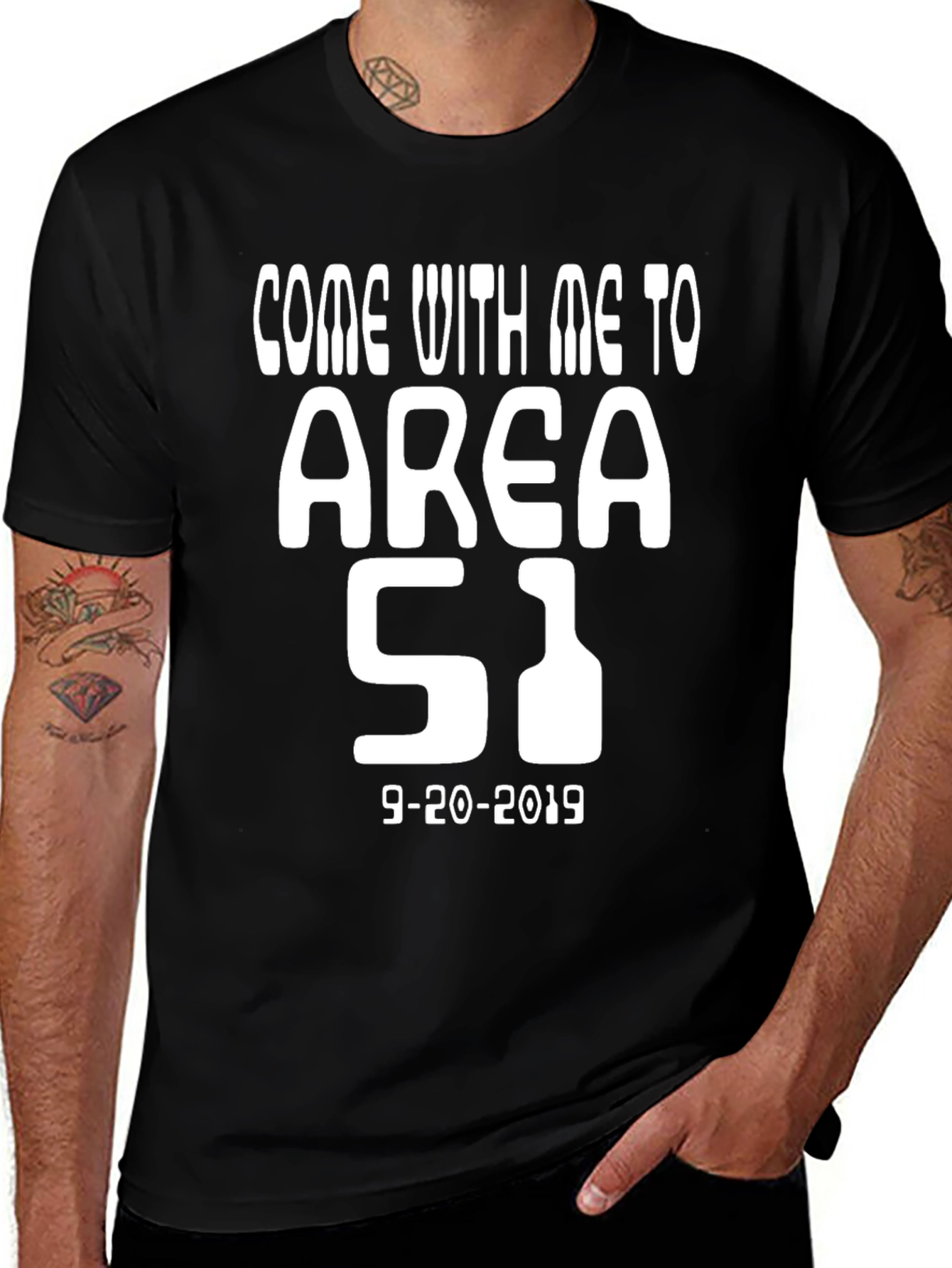 Area 51 T-Shirt - Come With Me! Raid Date 9-20-2019