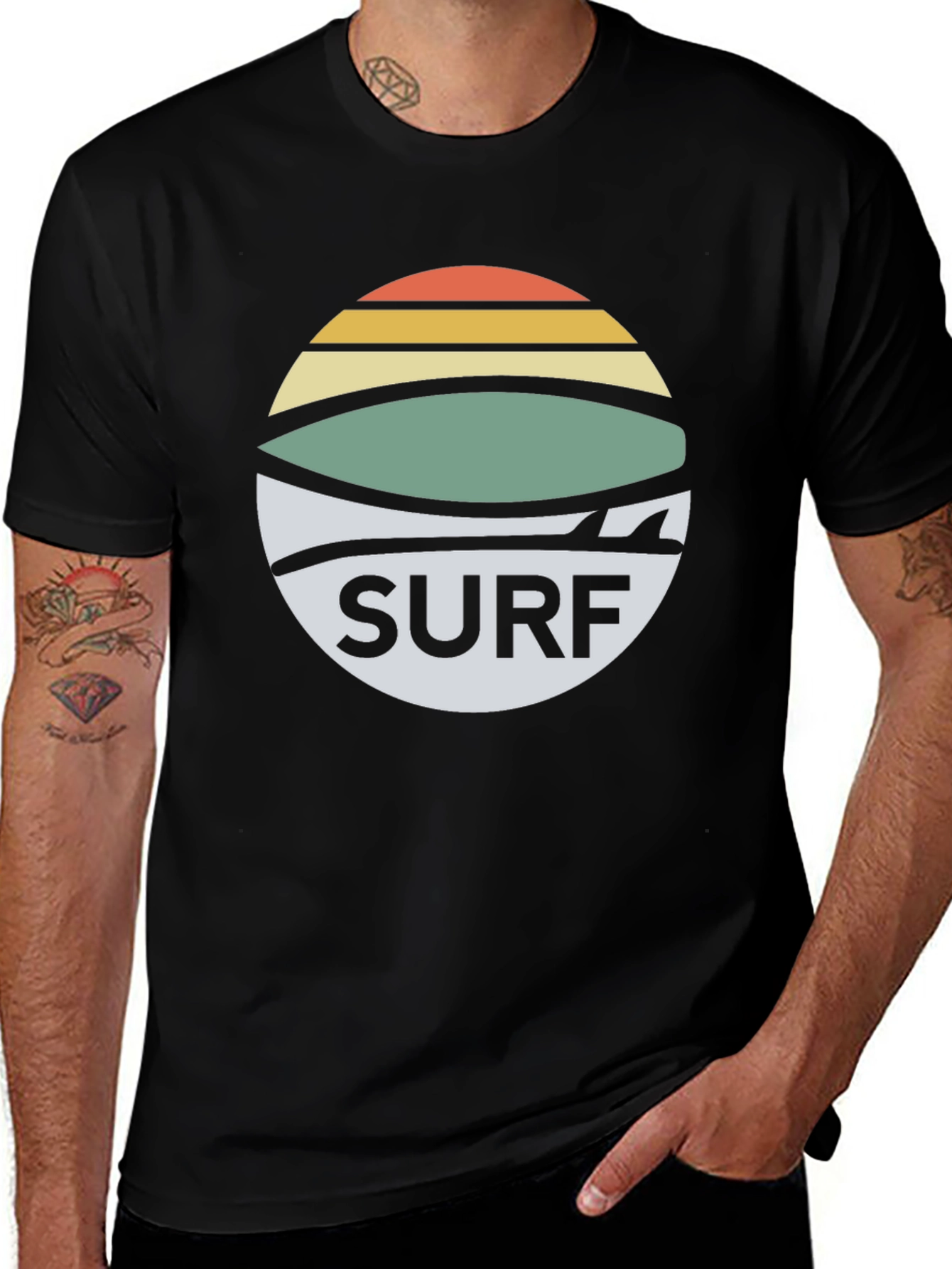 Variant 20 of Surfboard Graphic Tee - Vintage Style