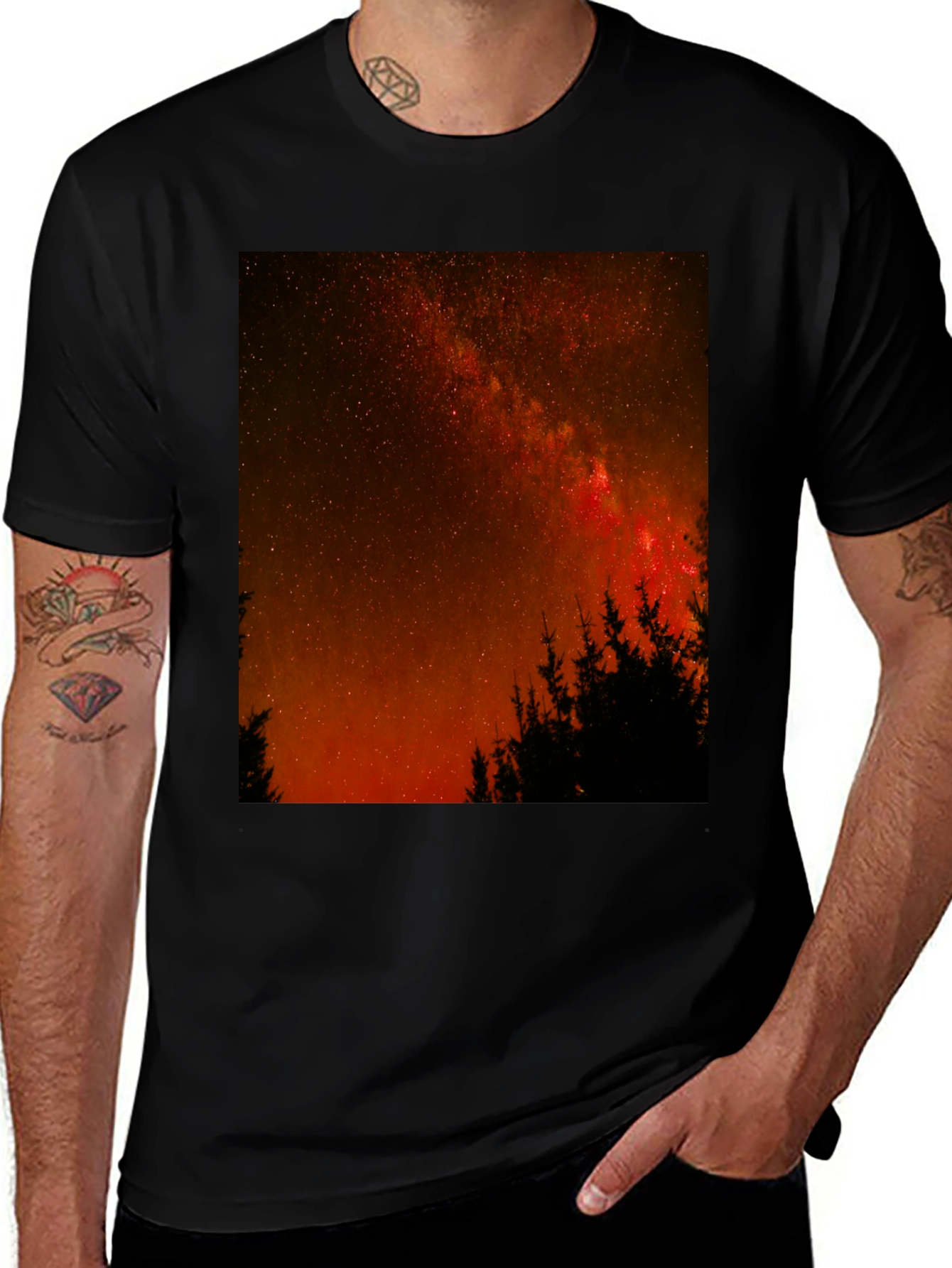 Variant 14 of Celestial Forest Black Tee