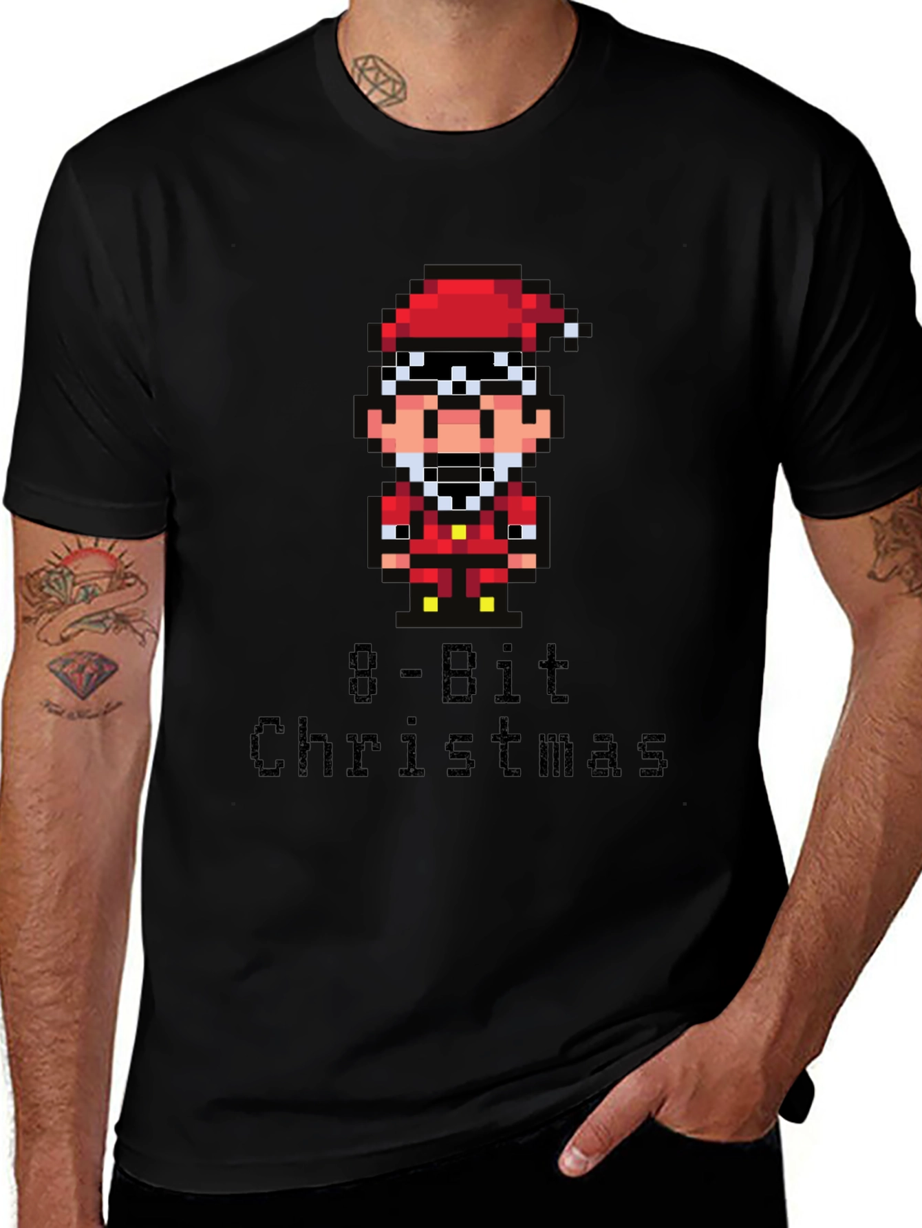 8-Bit Christmas Santa T-Shirt