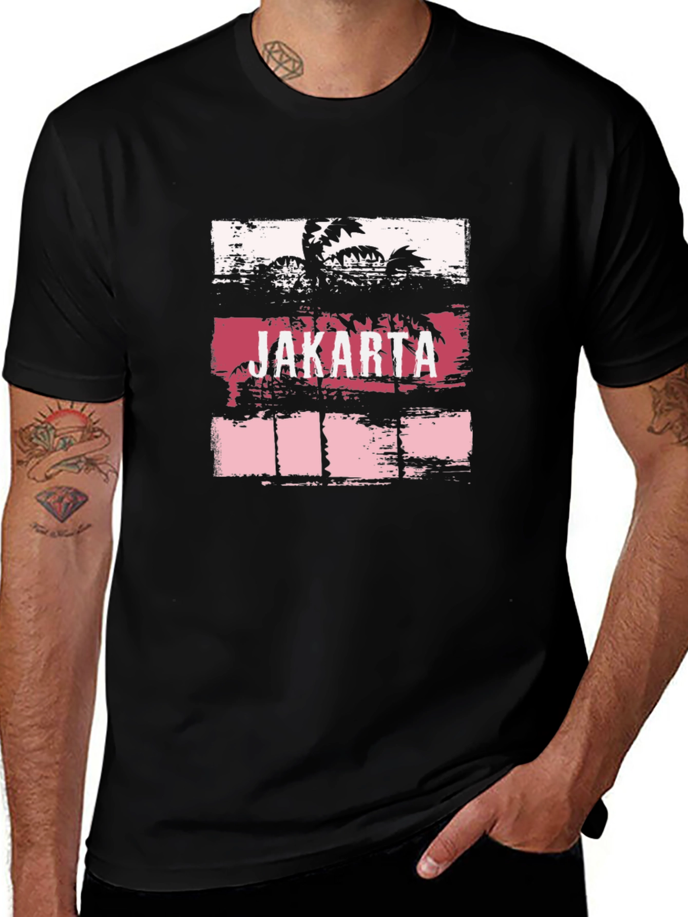 Variant 11 of Jakarta Palm T-Shirt - Graphic Tee for Men
