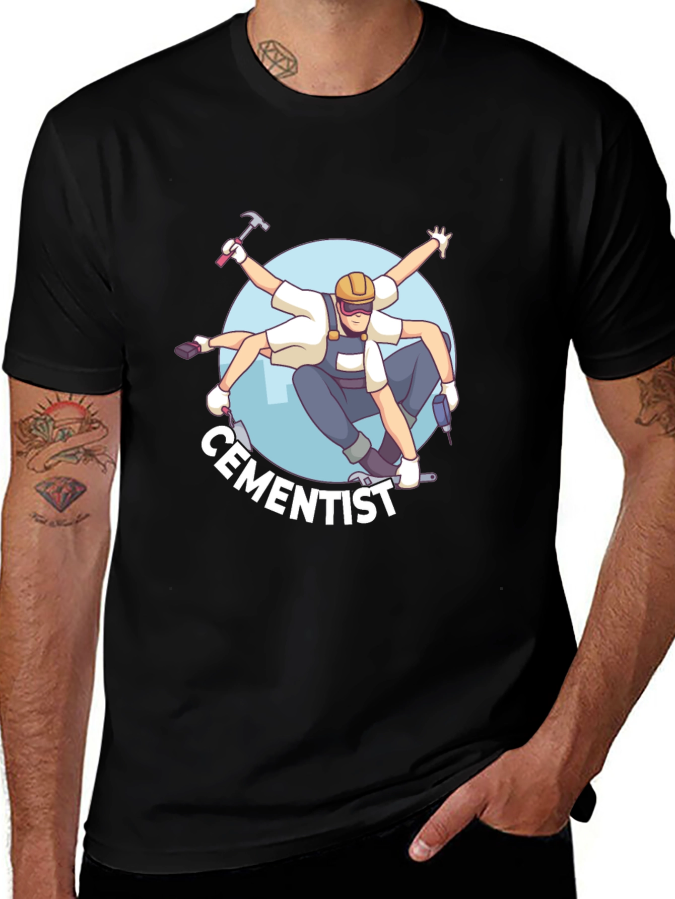 Cementist Graphic Tee - Construction Worker Humor Shirt