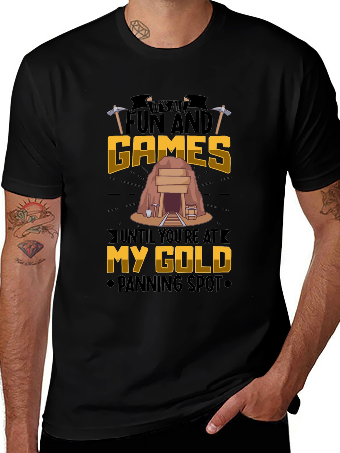 Variant 19 of Fun and Games Gold Panning T-Shirt