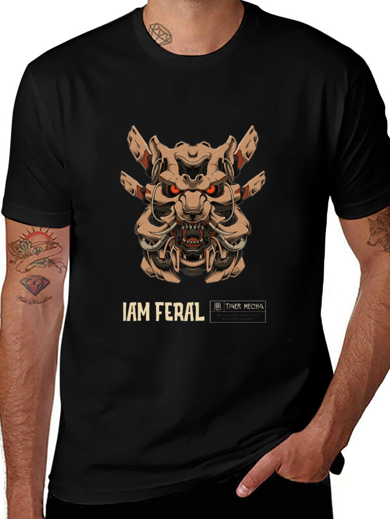 Variant 18 of I AM FERAL Tiger Mecha Graphic Tee