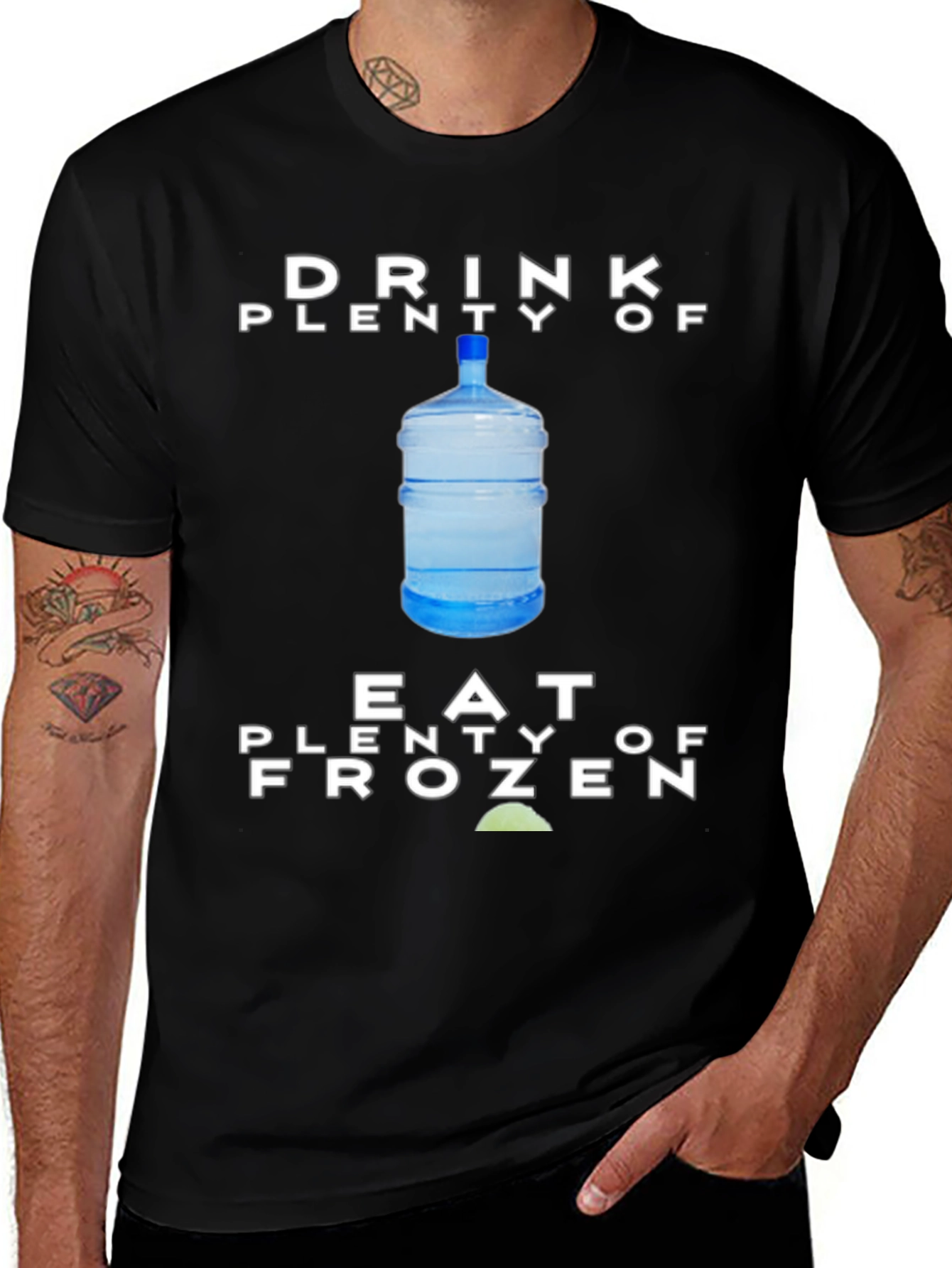 Variant 20 of Hydration & Frozen Pizza T-Shirt - Funny Foodie Tee