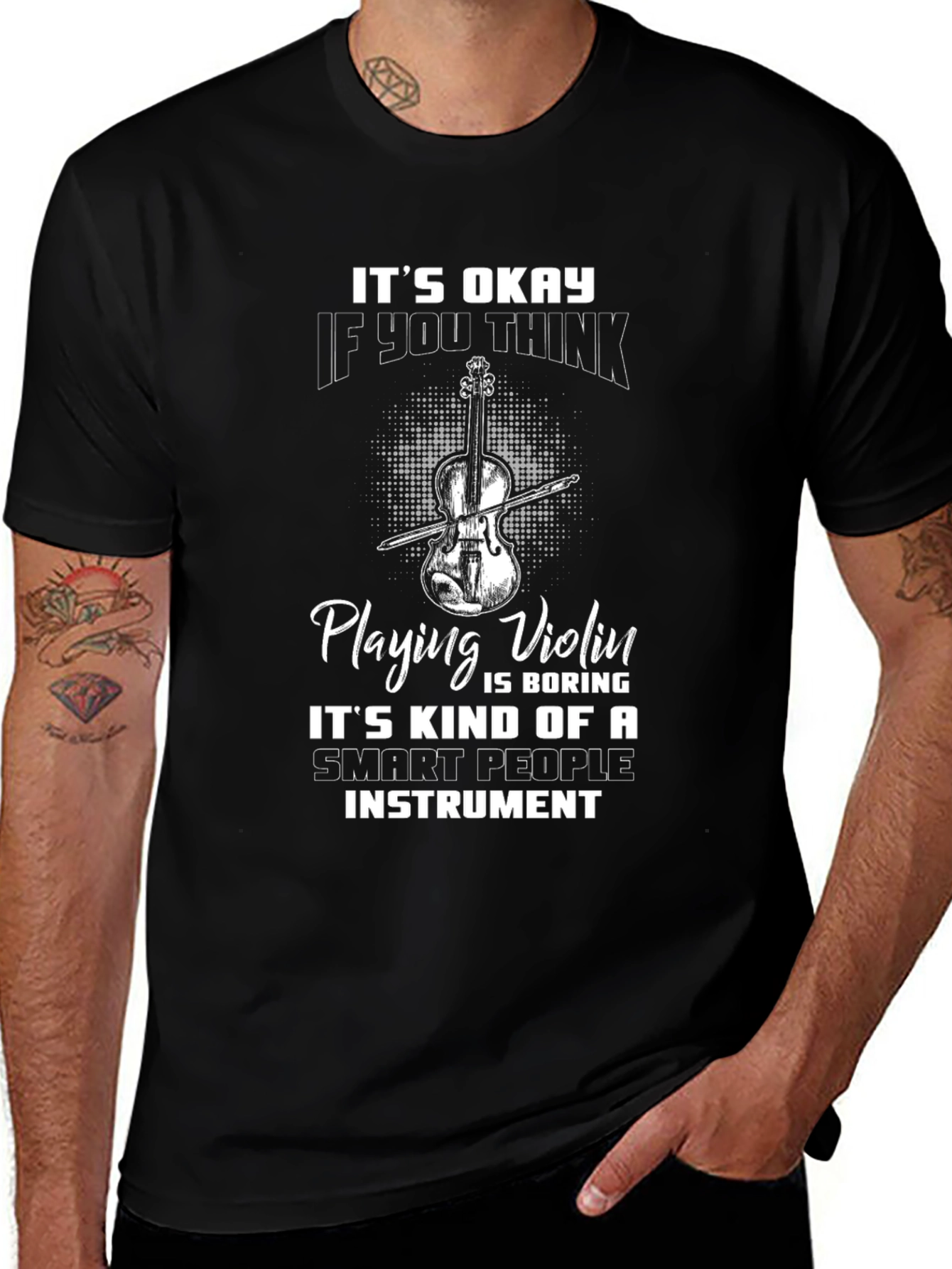 Variant 19 of Violin Player Smart People Instrument T-Shirt