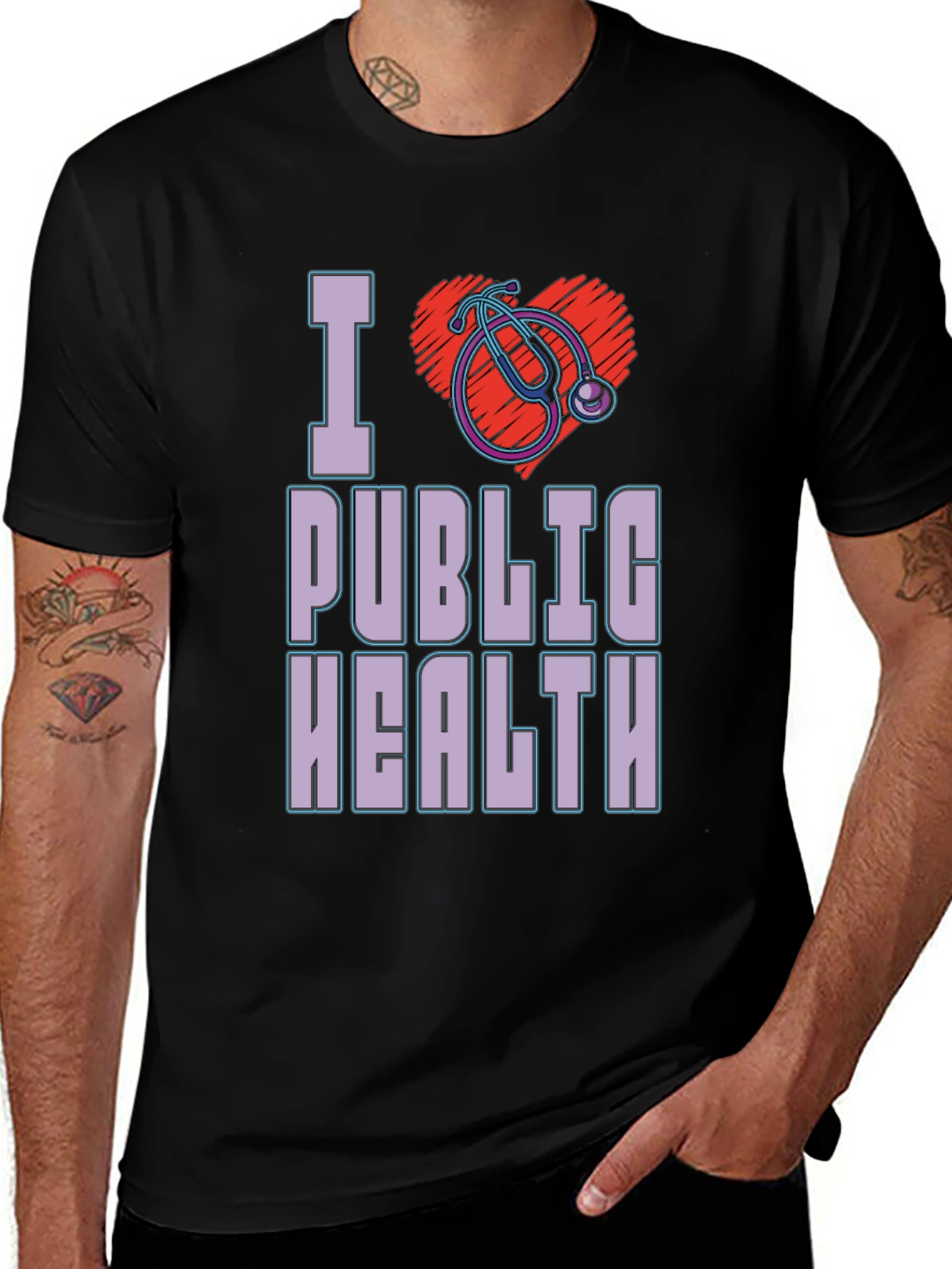 I Love Public Health Graphic T-Shirt