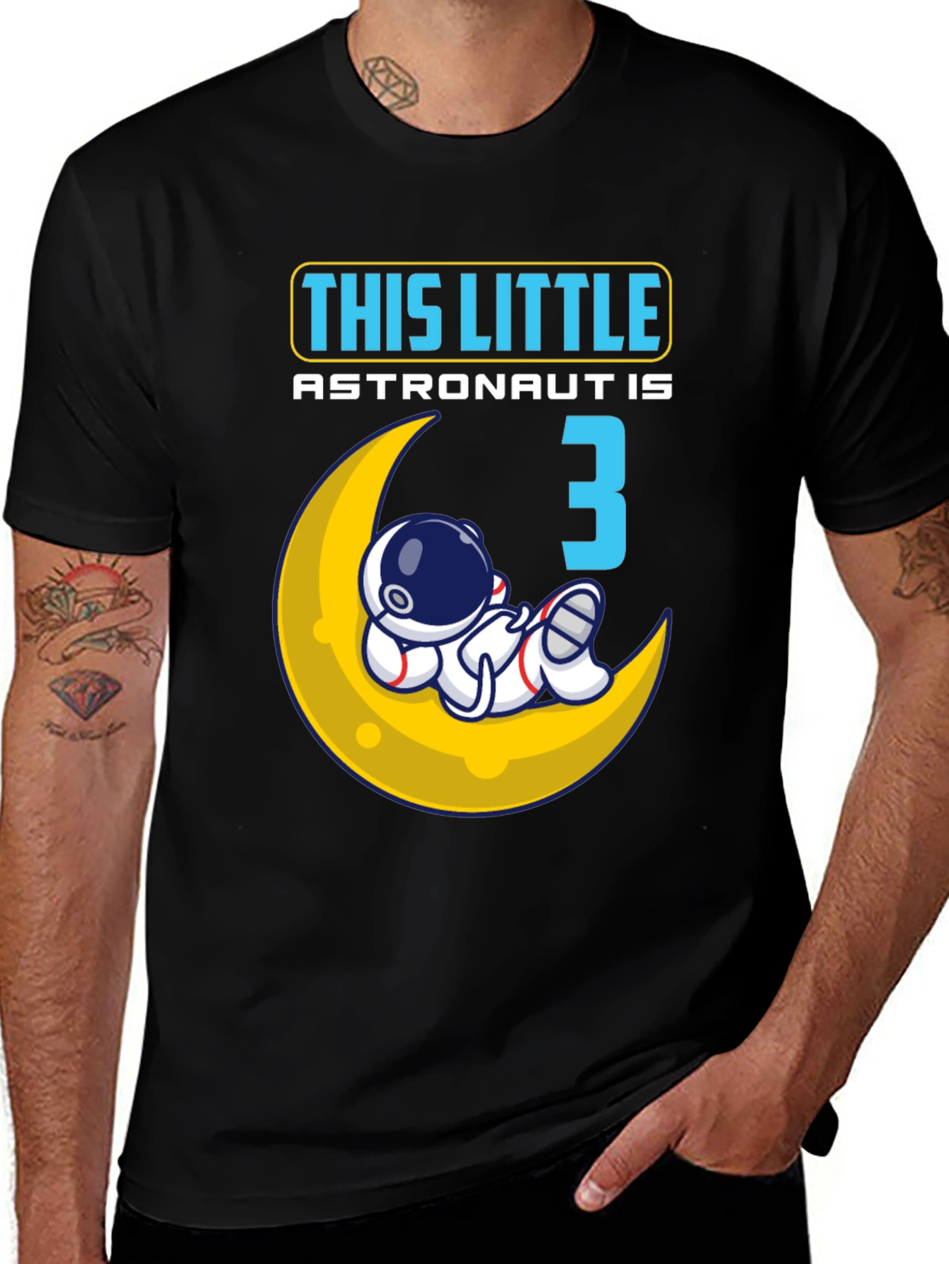 Variant 28 of Little Astronaut Birthday Shirt - Age 3