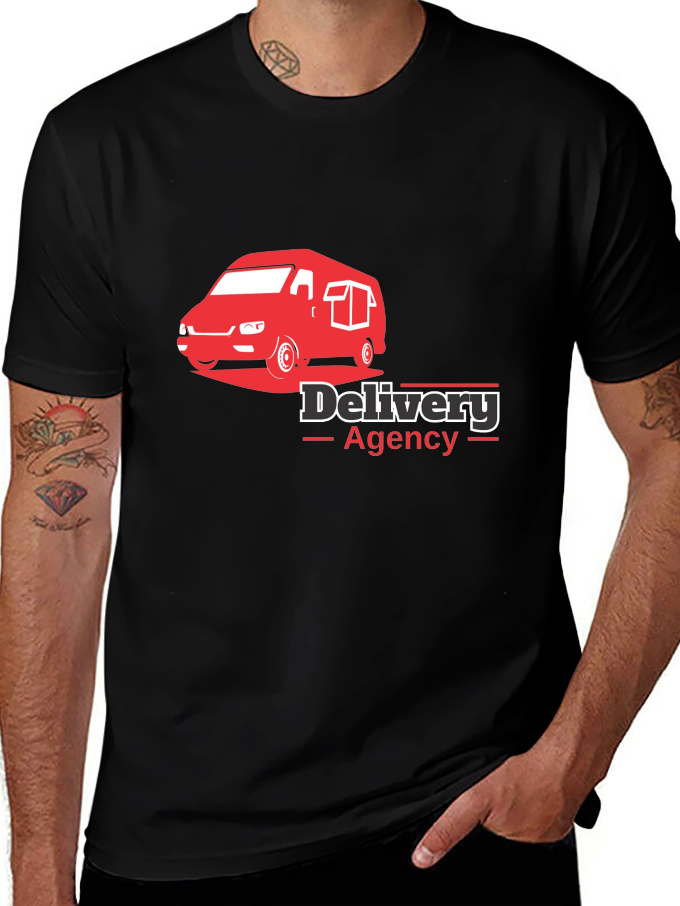 Variant 20 of Delivery Agency Black T-Shirt