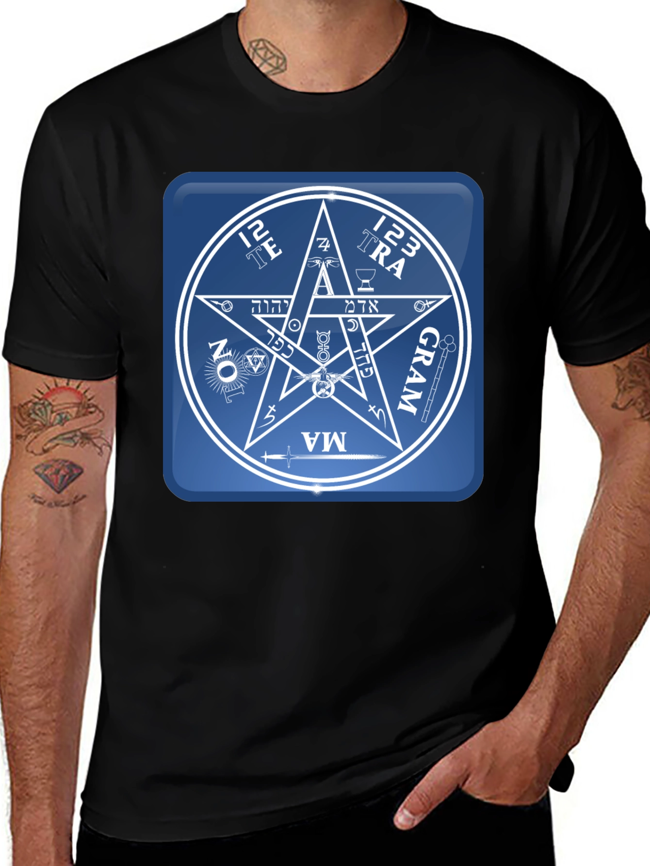 Variant 9 of Esoteric Symbol Graphic Tee - Unisex Black T-Shirt