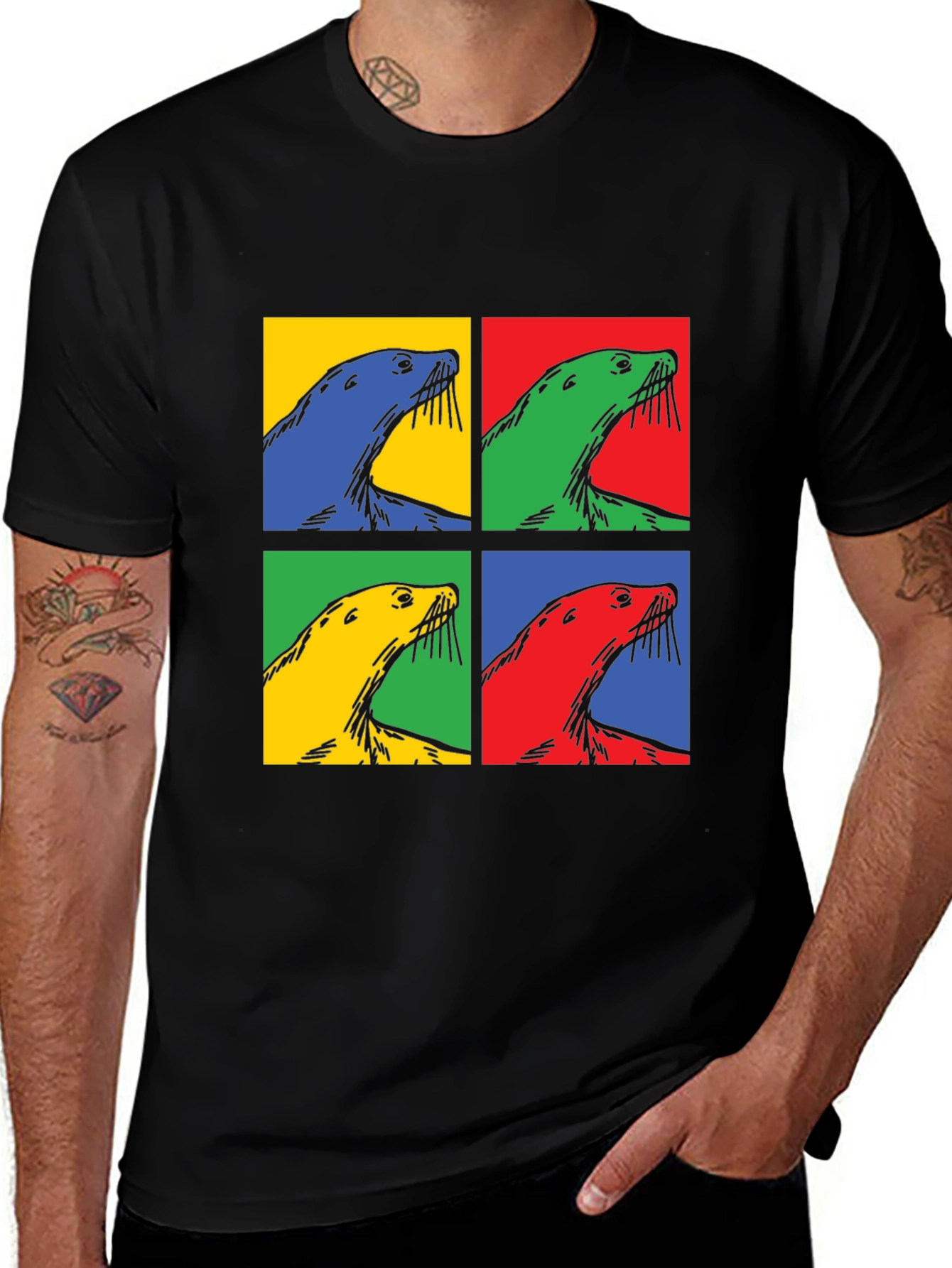Variant 20 of Pop Art Seal T-Shirt - Quirky Graphic Tee