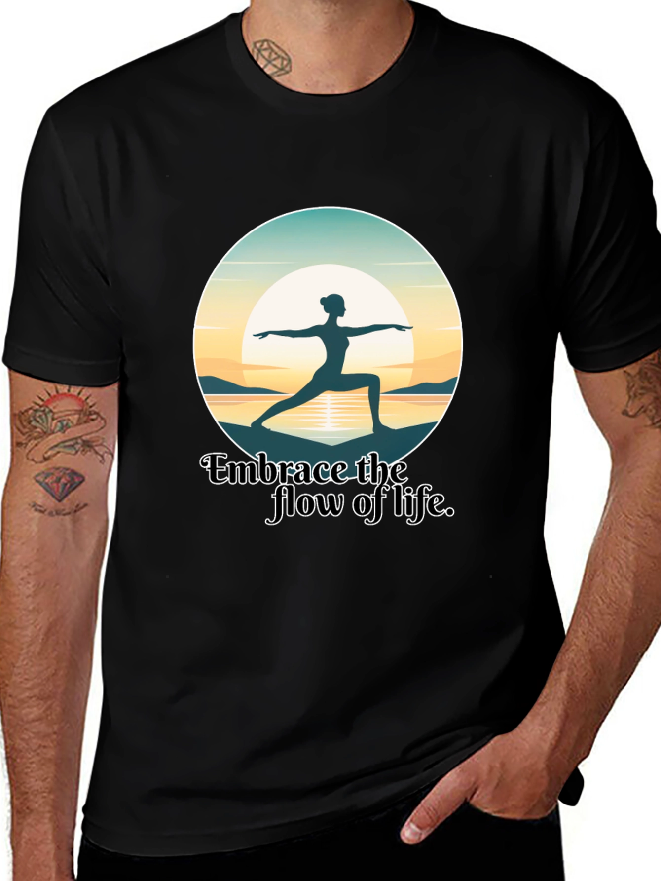 Variant 5 of Yoga Flow T-Shirt - Embrace the Life