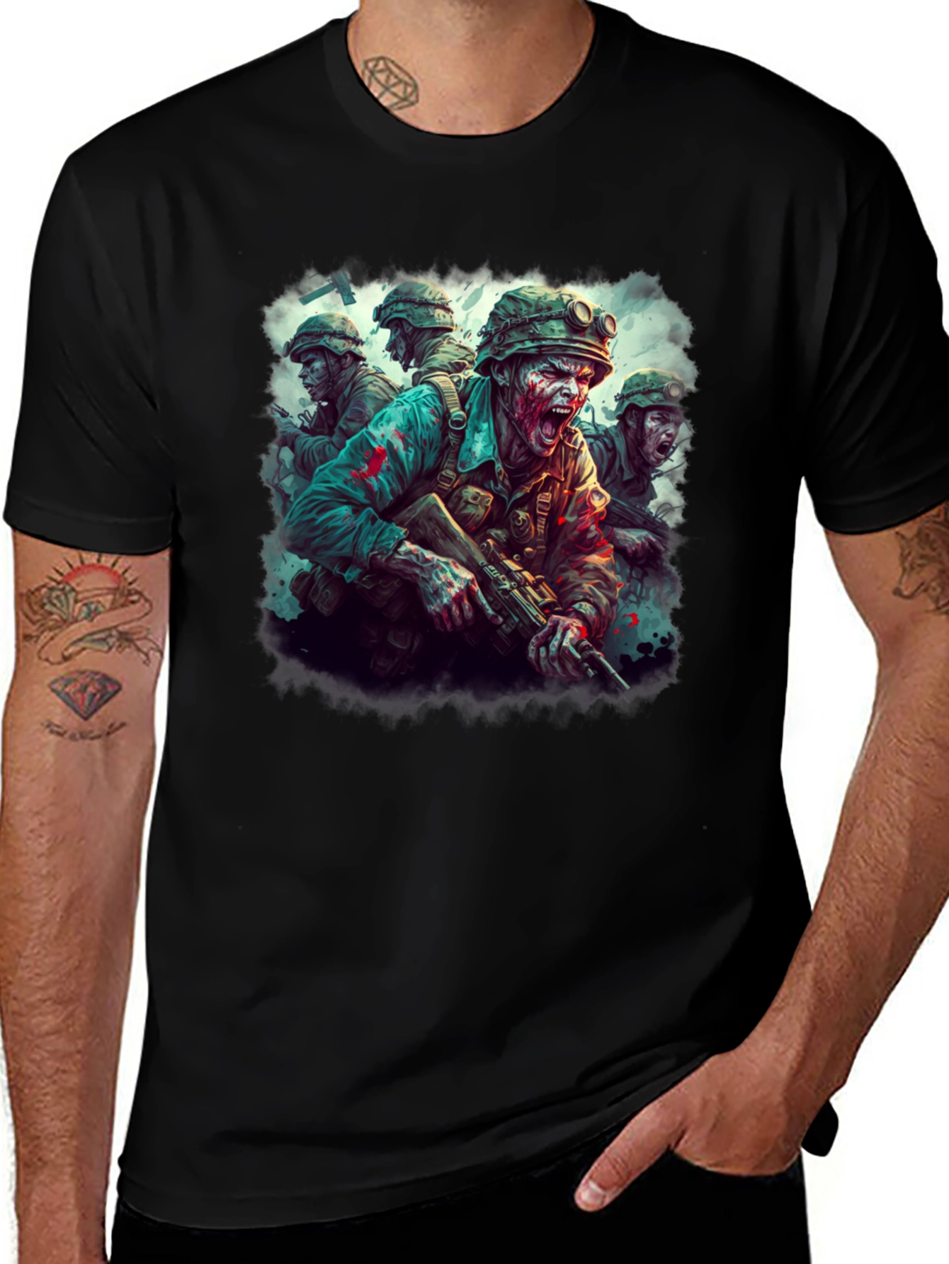 Variant 29 of Zombie Soldier Graphic Tee
