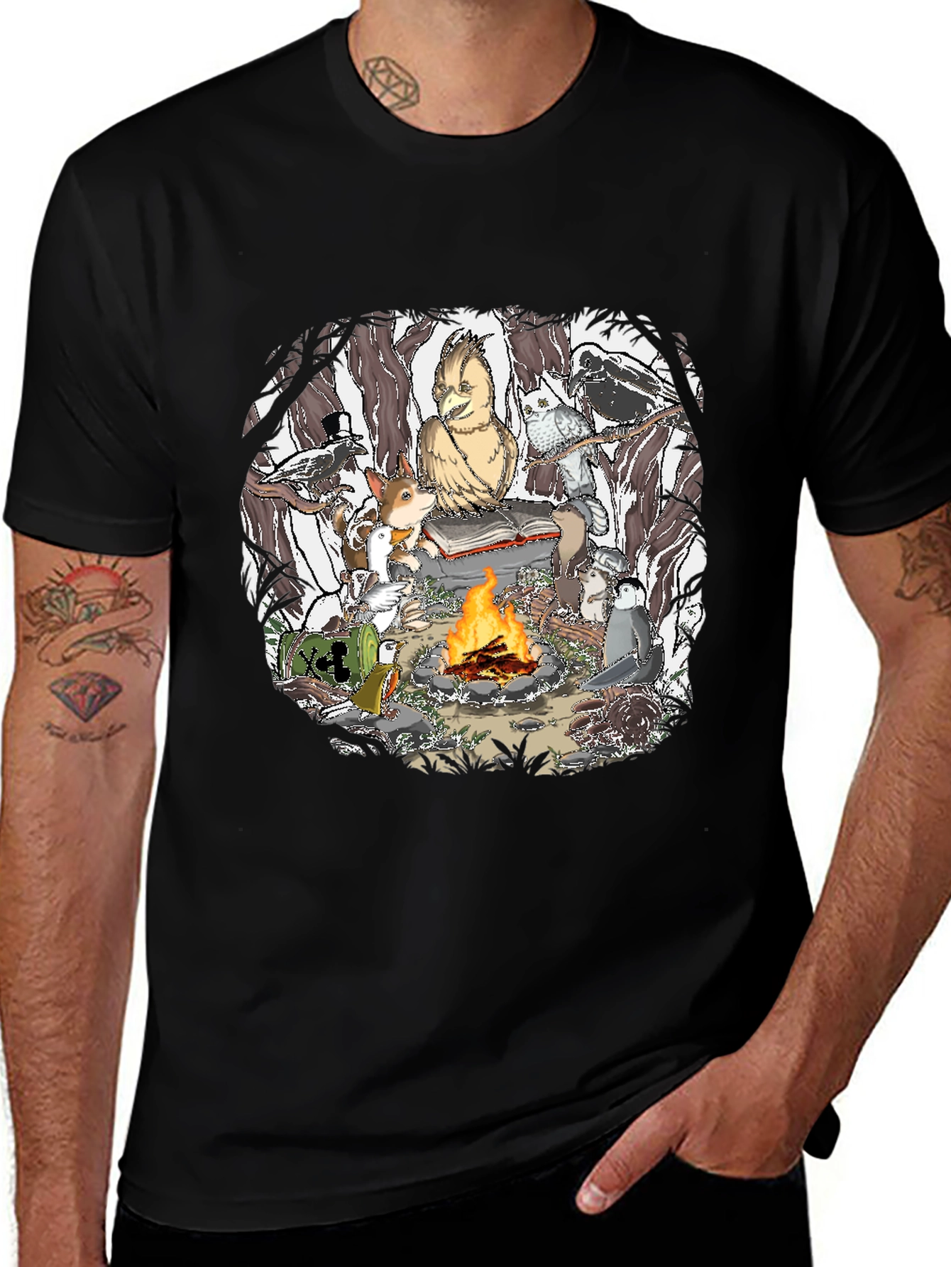 Campfire Story T-Shirt - Animals & Fire