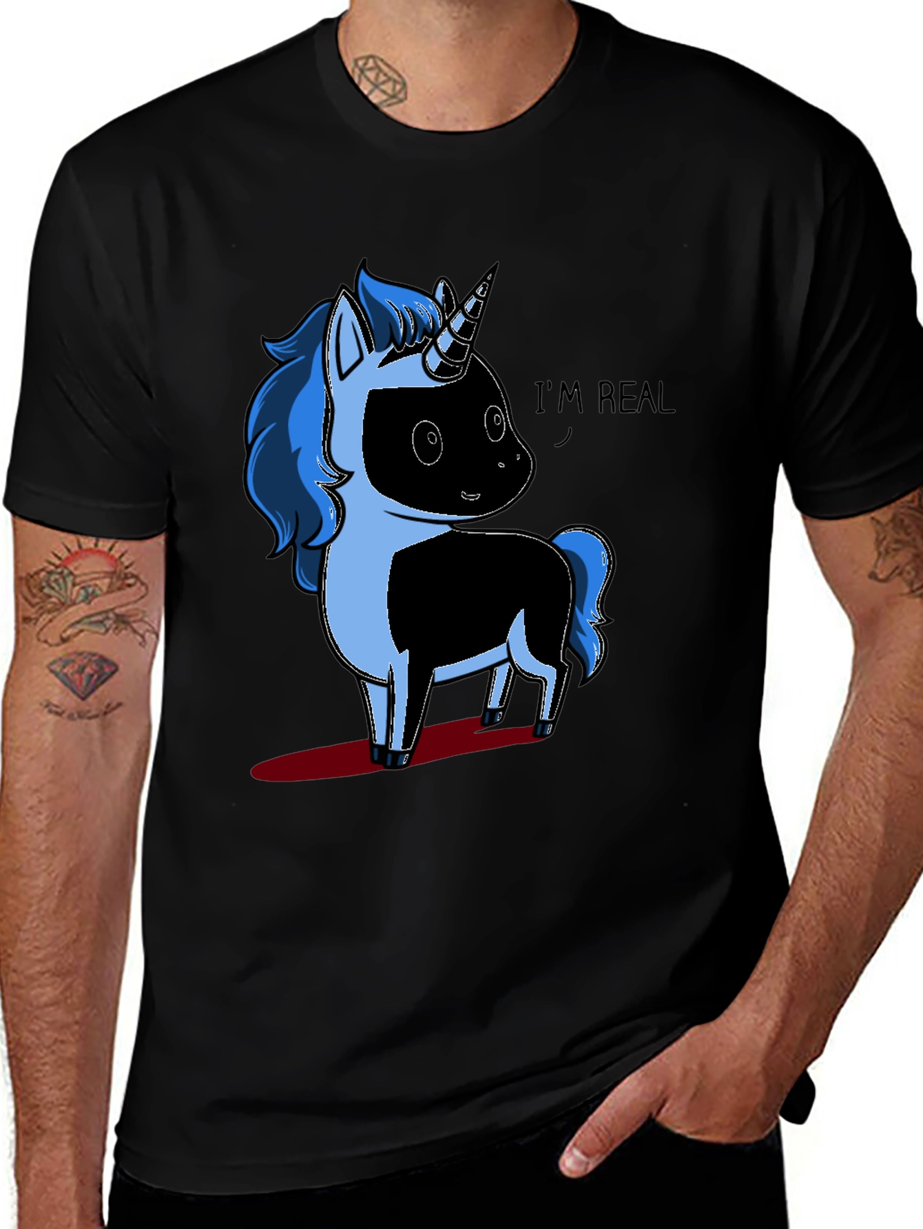Variant 25 of Unicorn Graphic T-Shirt - I'm Real!