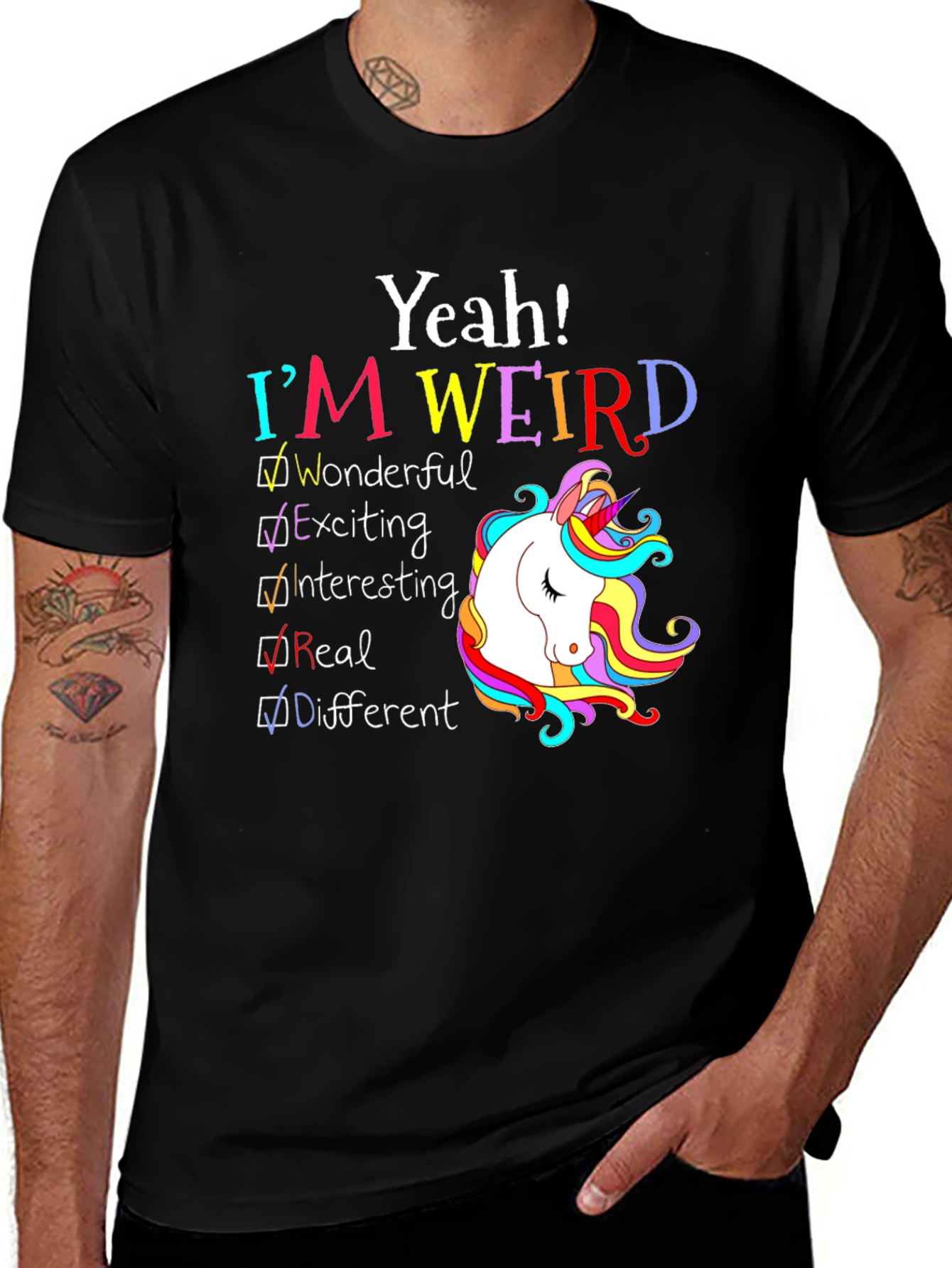 Variant 21 of Yeah! I'm Weird Unicorn T-Shirt