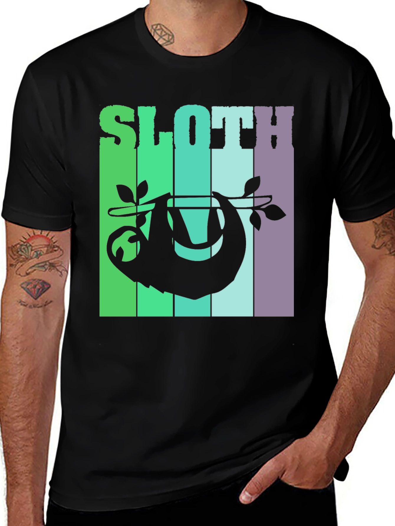 Variant 19 of Sloth Graphic Tee - Relaxed Style