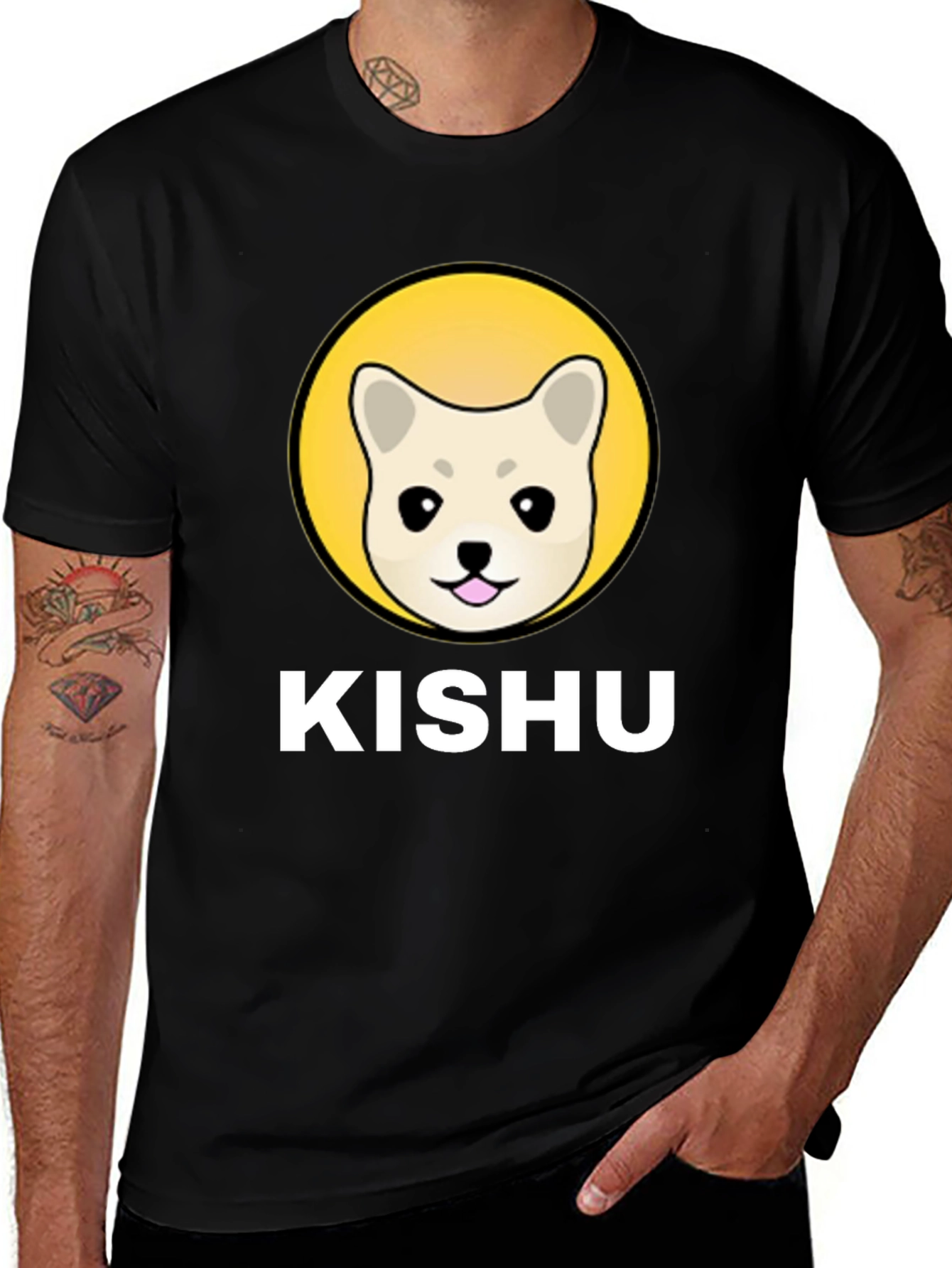 Kishu Crypto Black T-Shirt - Dog Coin Tee