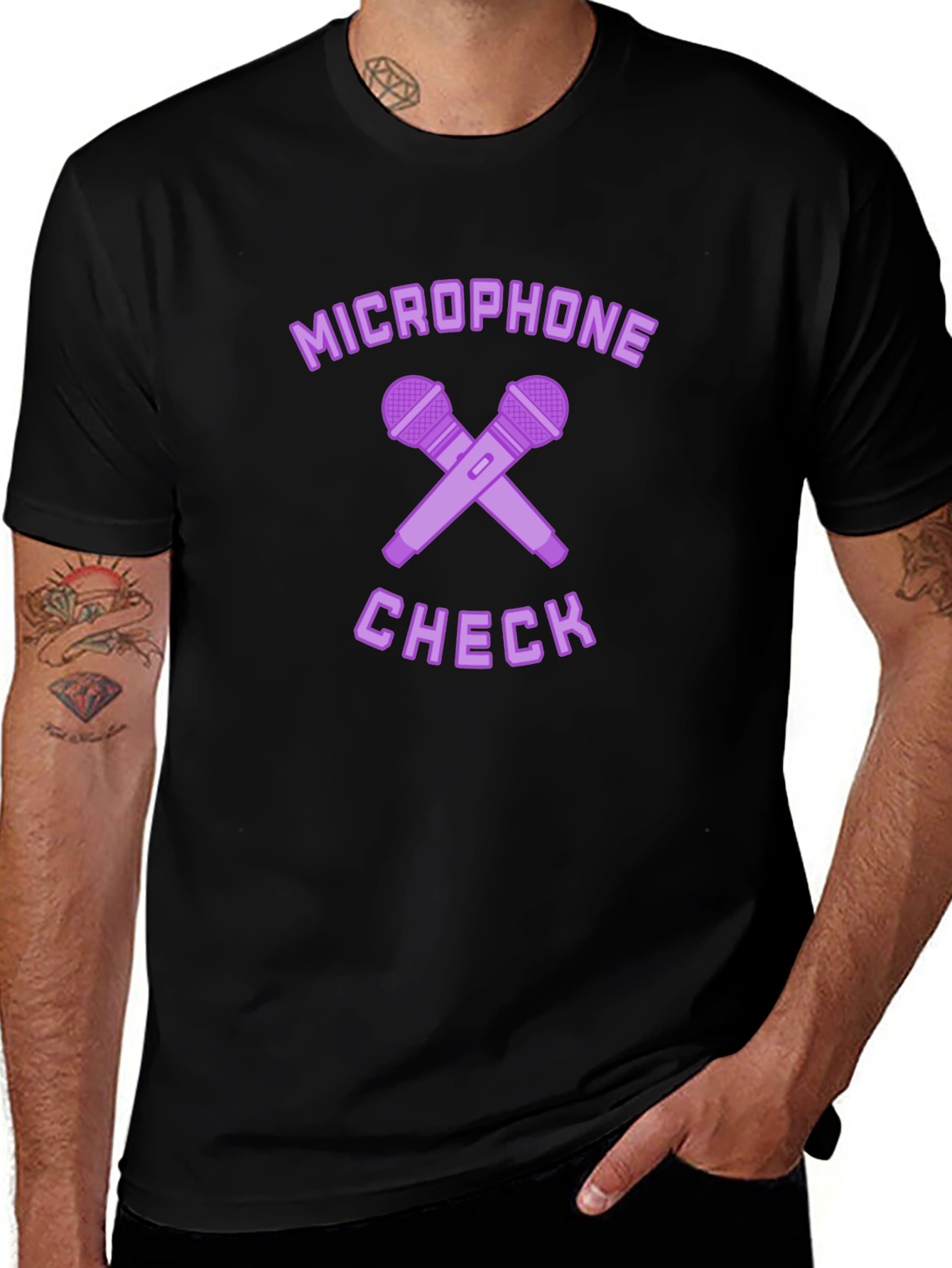 Variant 27 of Microphone Check Graphic T-Shirt