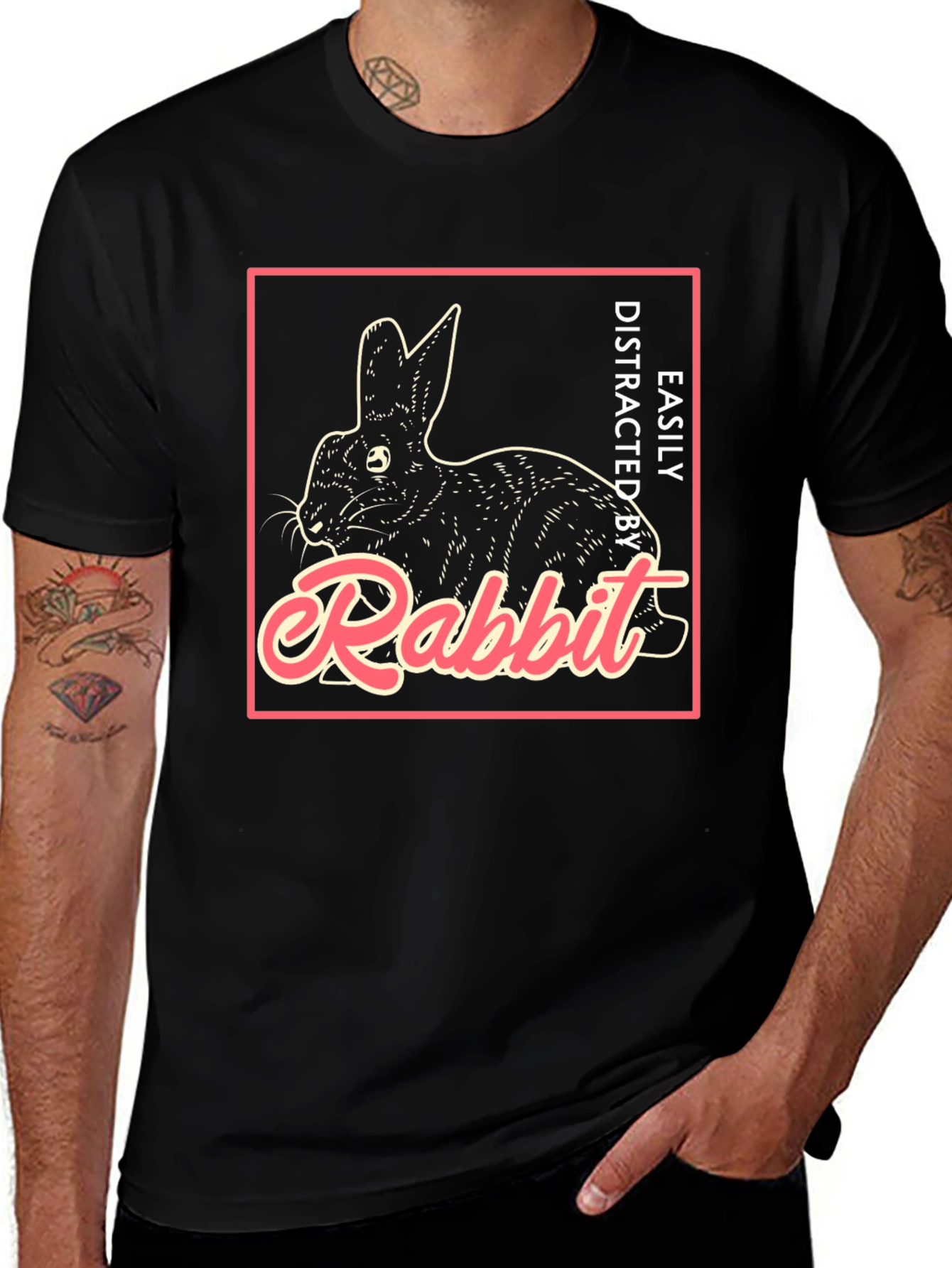Variant 29 of Easily Distracted by Rabbit T-Shirt
