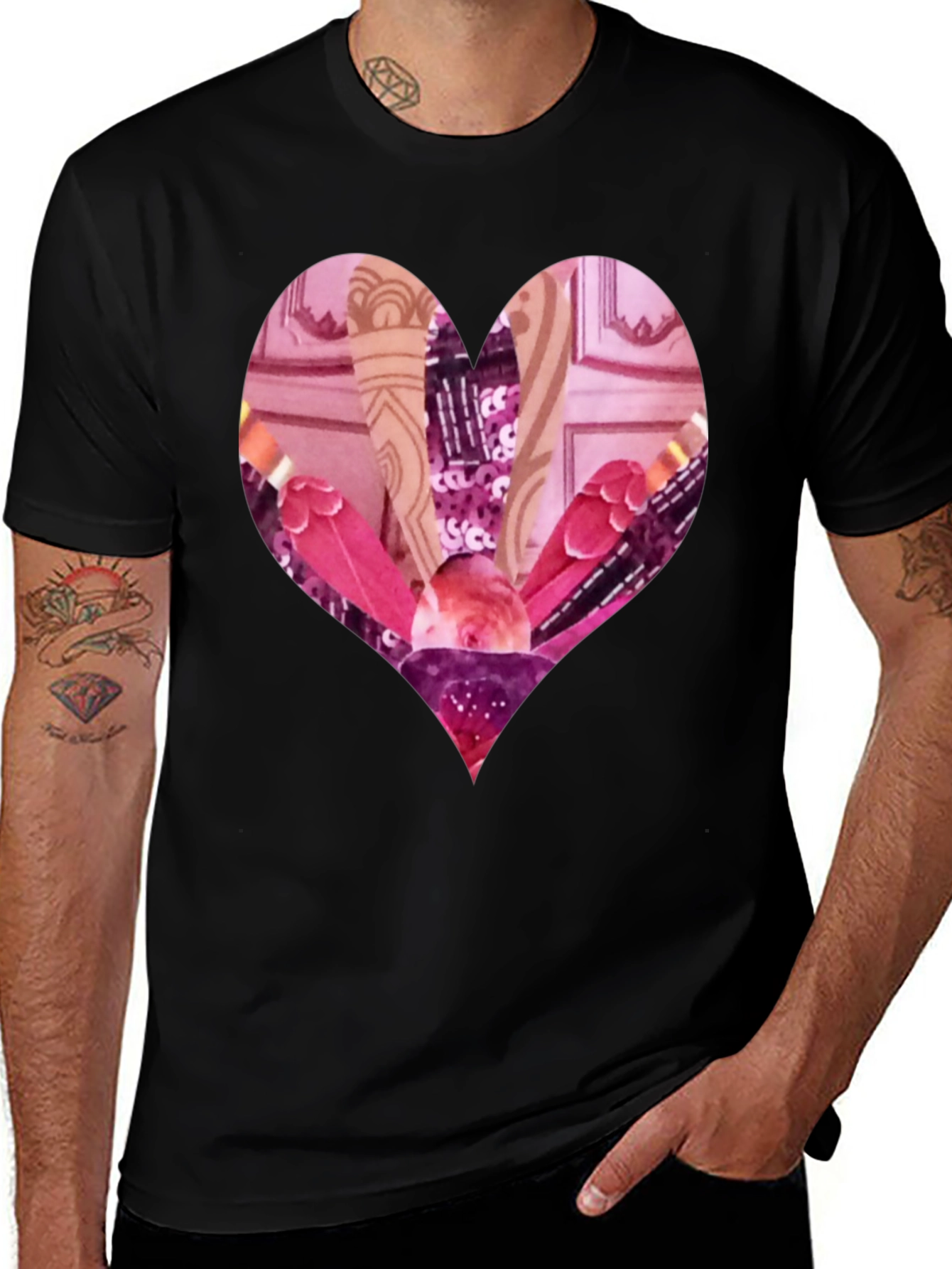 Variant 17 of Heart Collage Graphic Tee