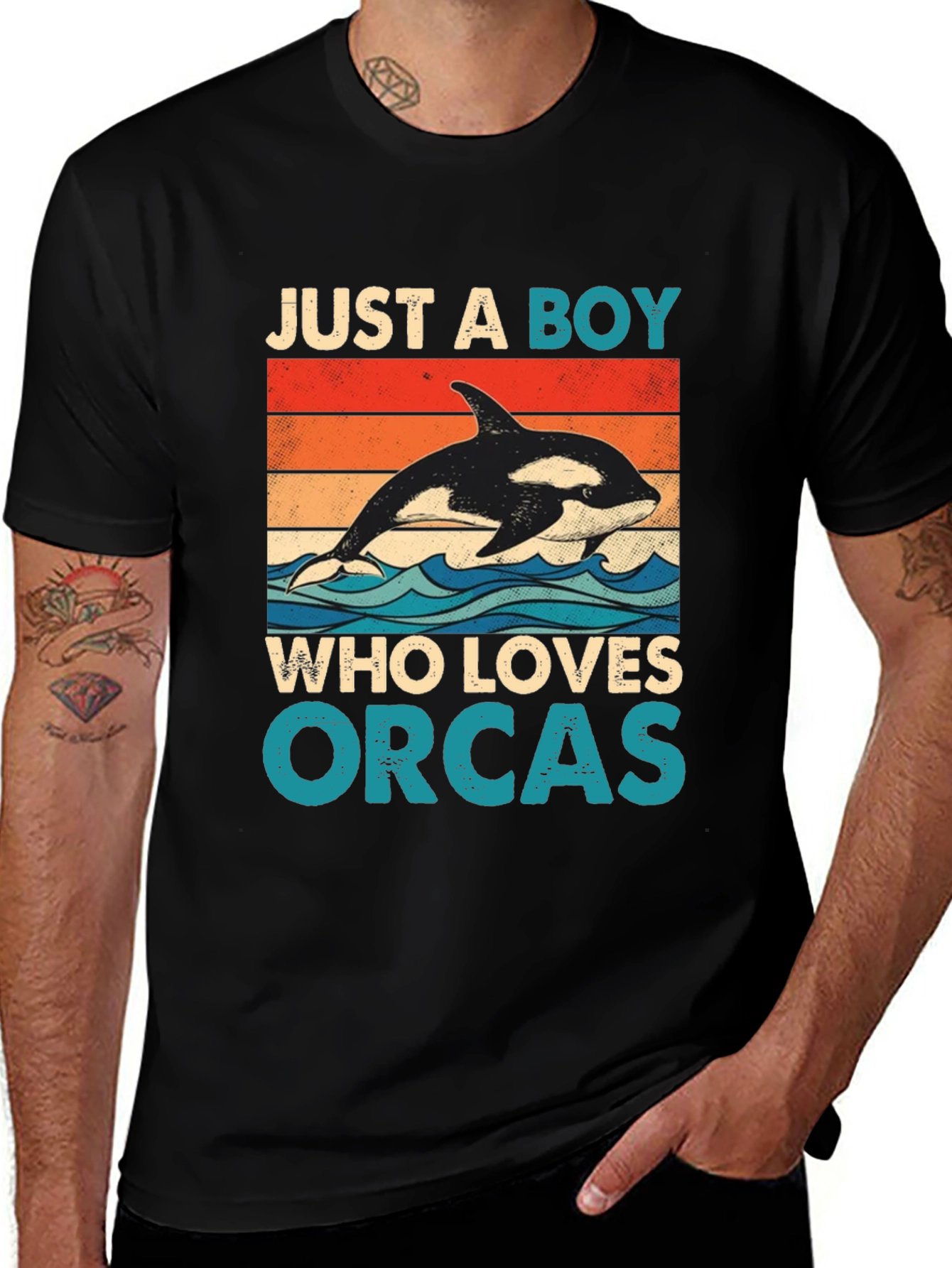 Variant 17 of Orca Lover Men's Graphic Tee - Just a Boy