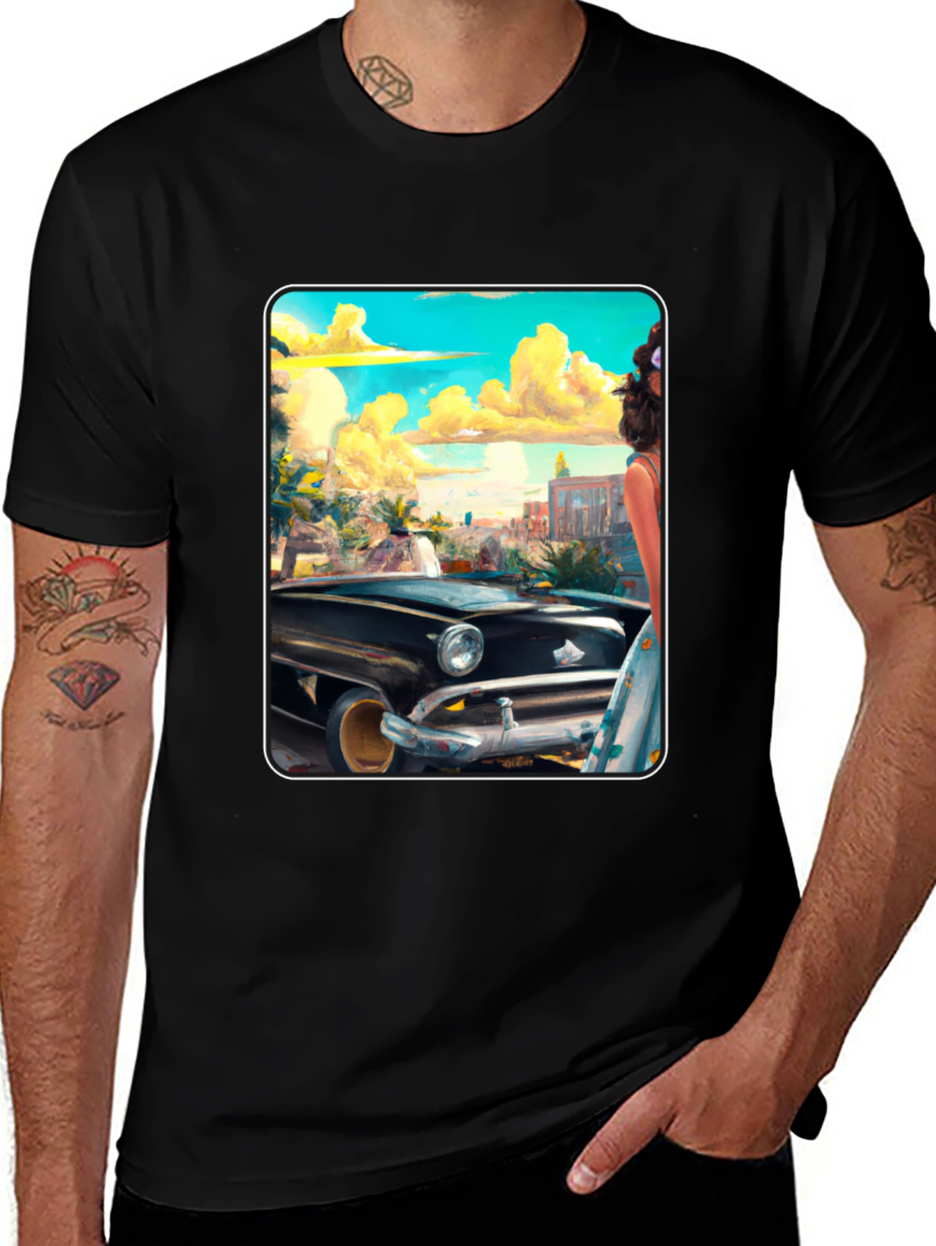 Variant 21 of Retro Car T-Shirt - Classic Cuban Style