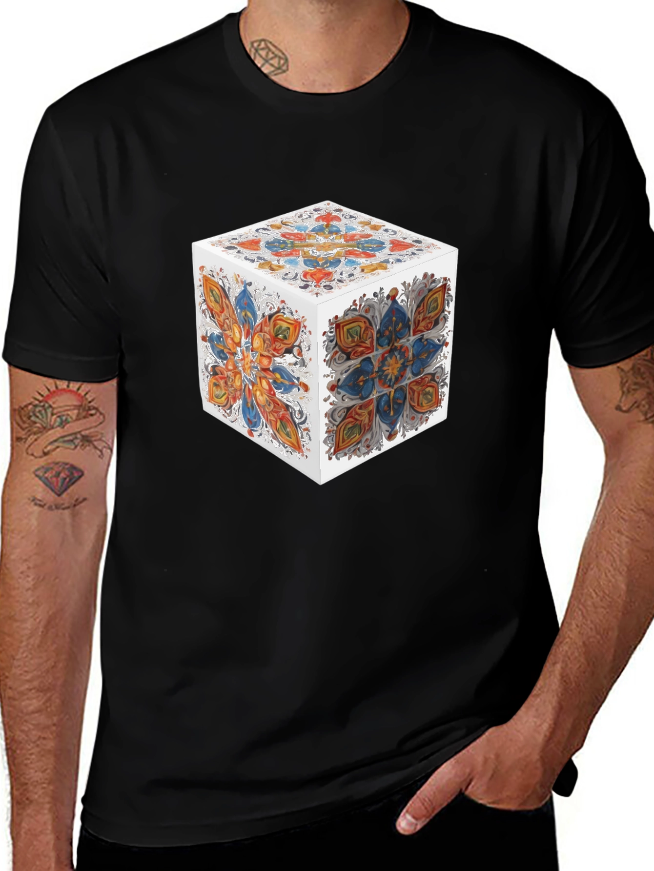 Variant 23 of Abstract Cube Graphic T-Shirt