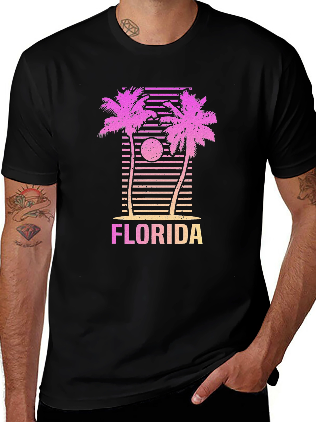Florida Palms Retro Graphic Tee