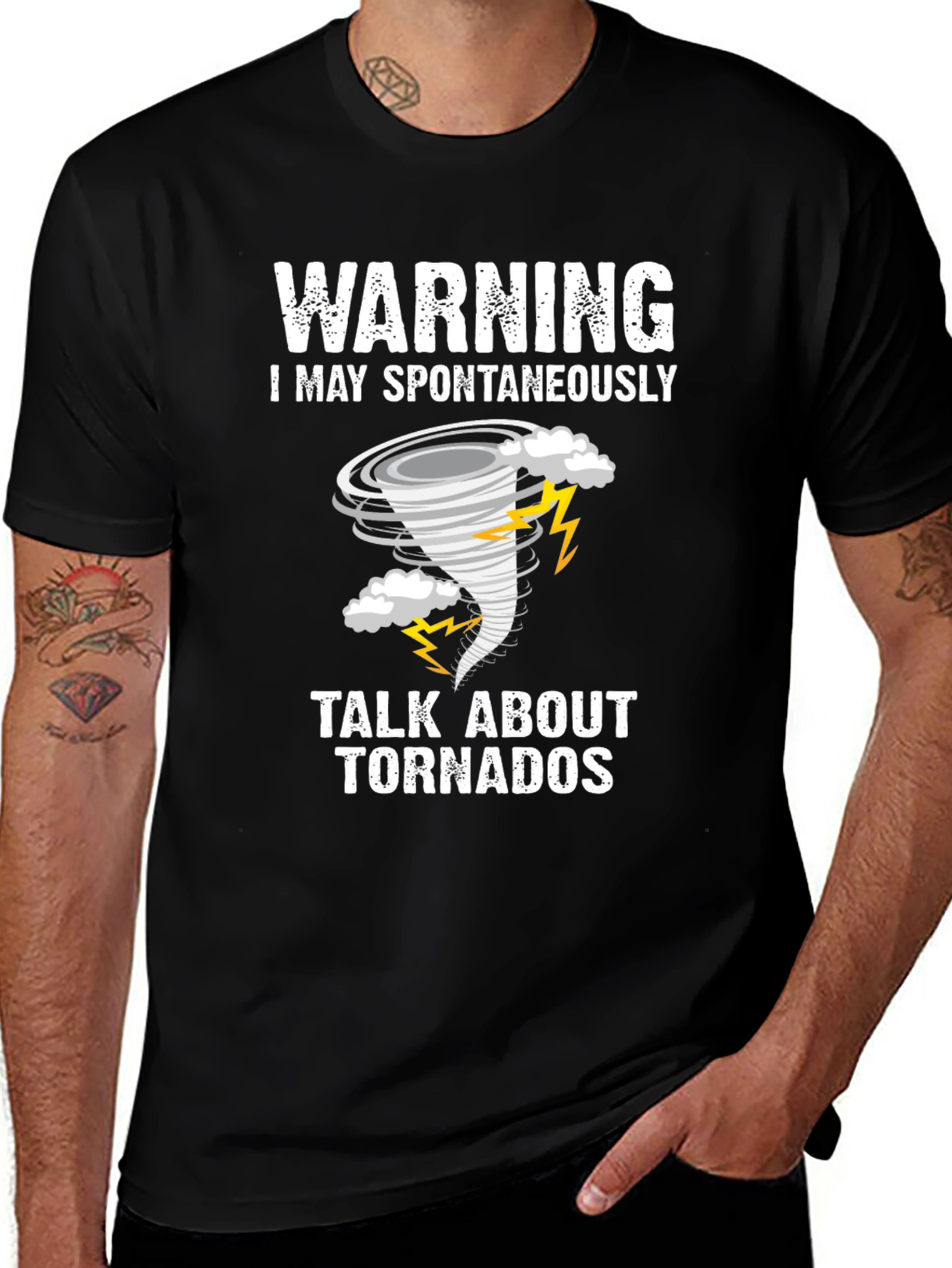 Variant 29 of Warning Tornado T-Shirt: Spontaneously Talk About Tornadoes!