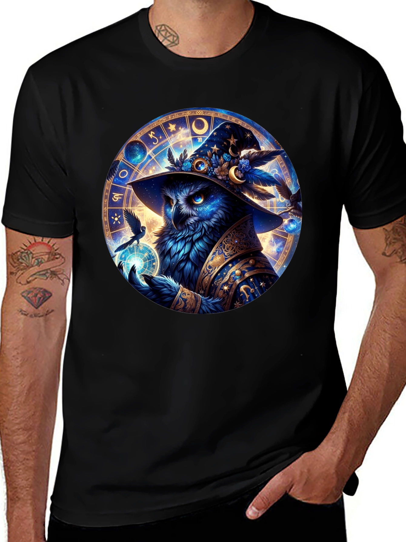 Variant 28 of Wizard Owl T-Shirt | Unique Graphic Tee