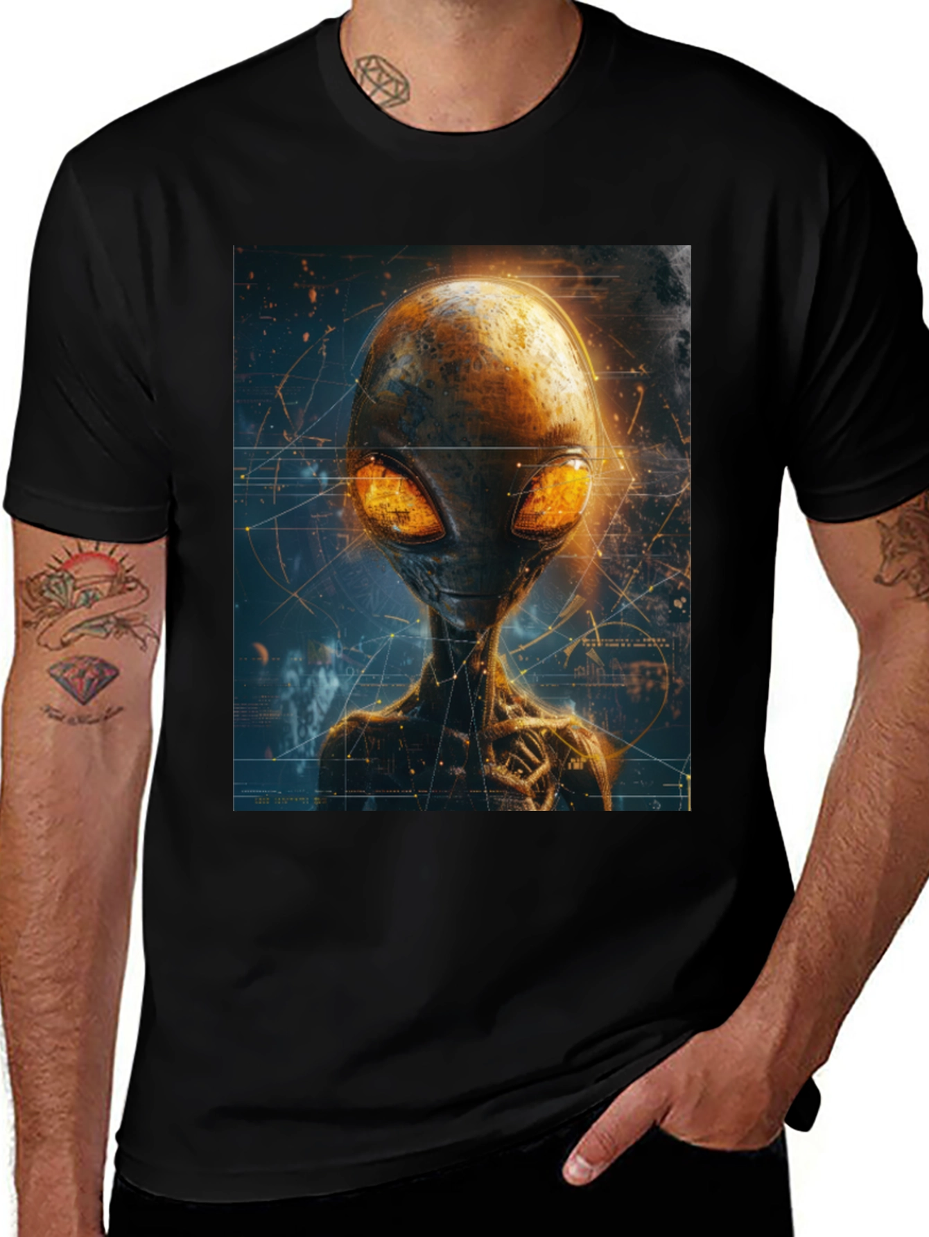 Variant 20 of Alien Graphic T-Shirt - Extraterrestrial Design Tee