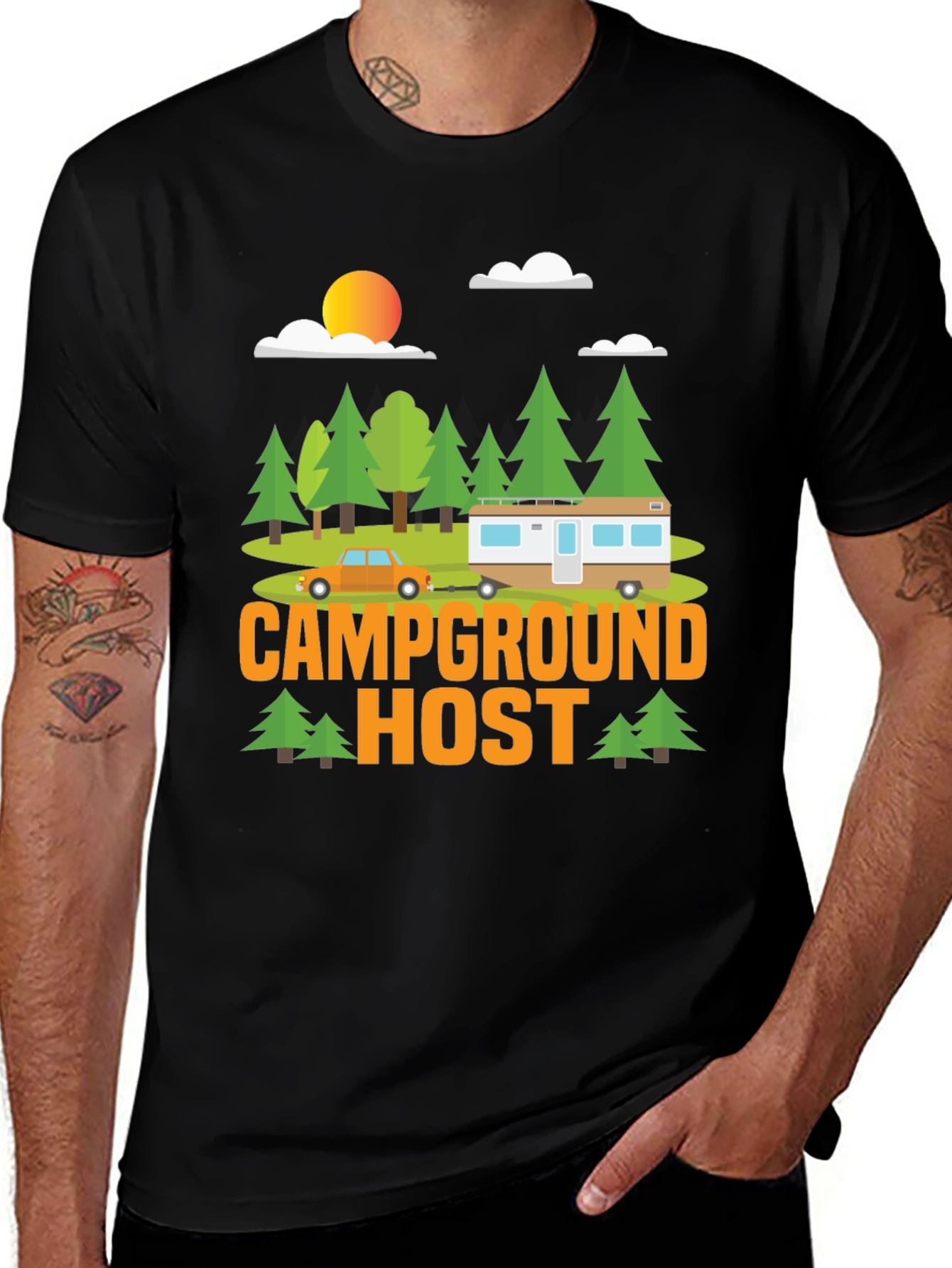 Variant 6 of Campground Host T-Shirt - Camping & Outdoors