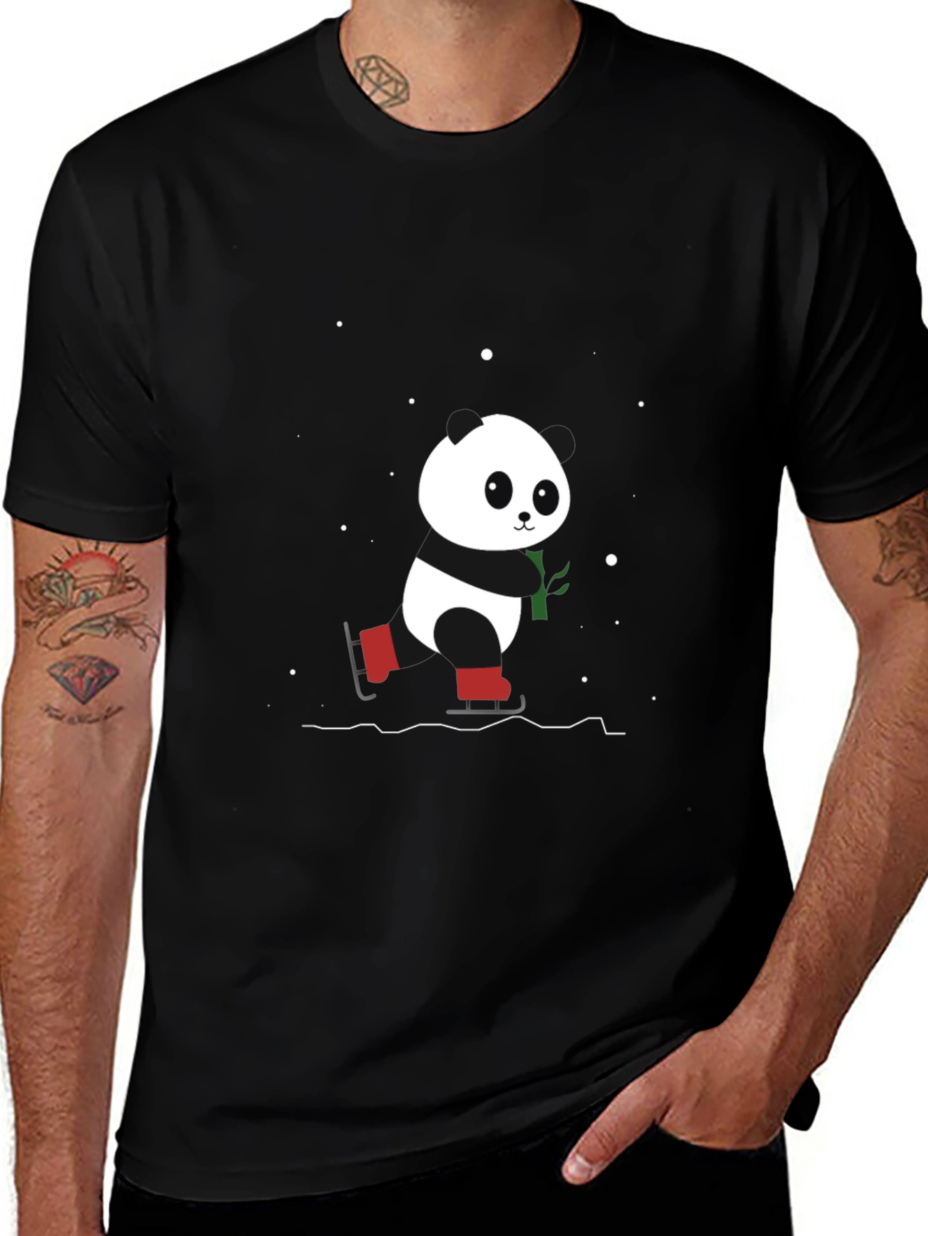 Variant 24 of Panda on Ice T-Shirt - Winter Fun!