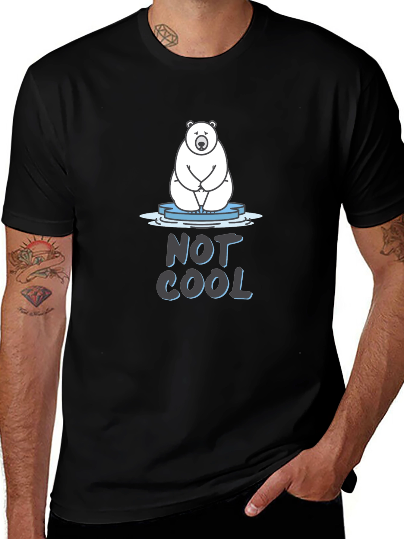 Variant 20 of Not Cool Polar Bear Graphic Tee - Global Warming Awareness Shirt