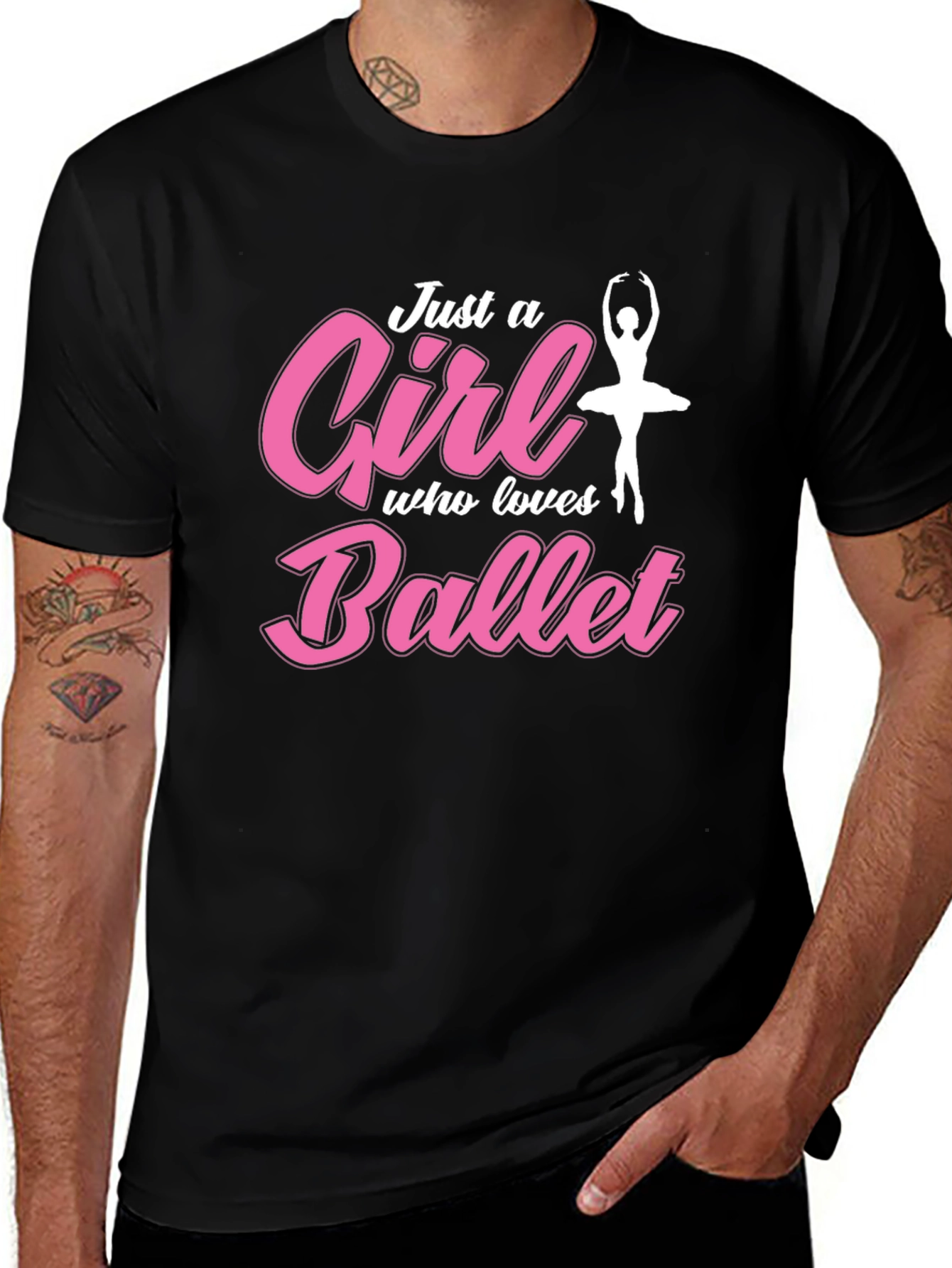 Variant 6 of Just a Girl Who Loves Ballet Graphic T-Shirt