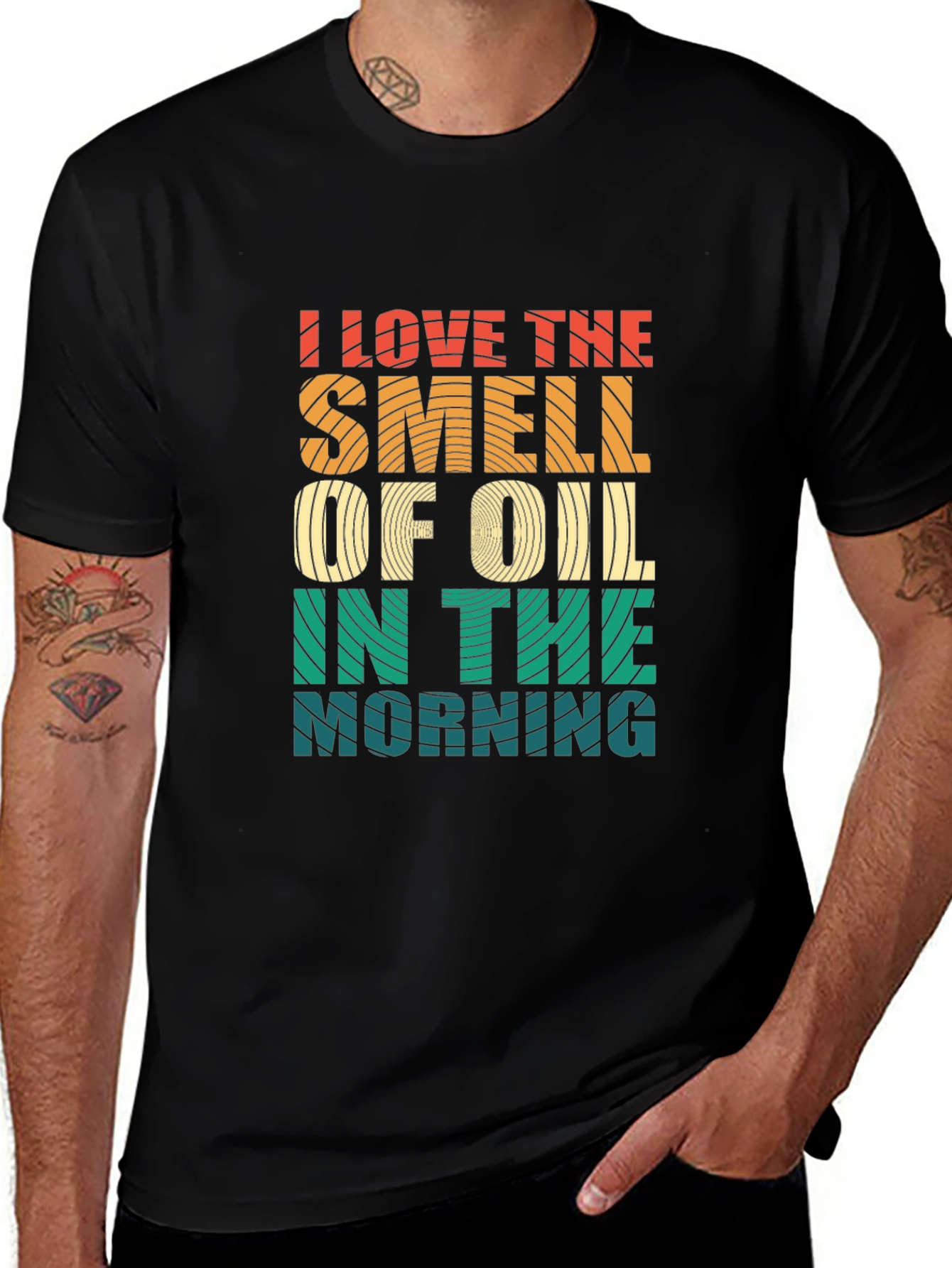 Variant 4 of I Love The Smell of Oil T-Shirt - Retro Style Graphic Tee