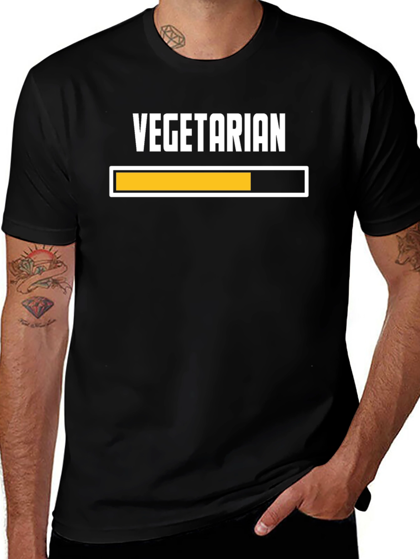 Vegetarian Loading Bar Graphic Tee