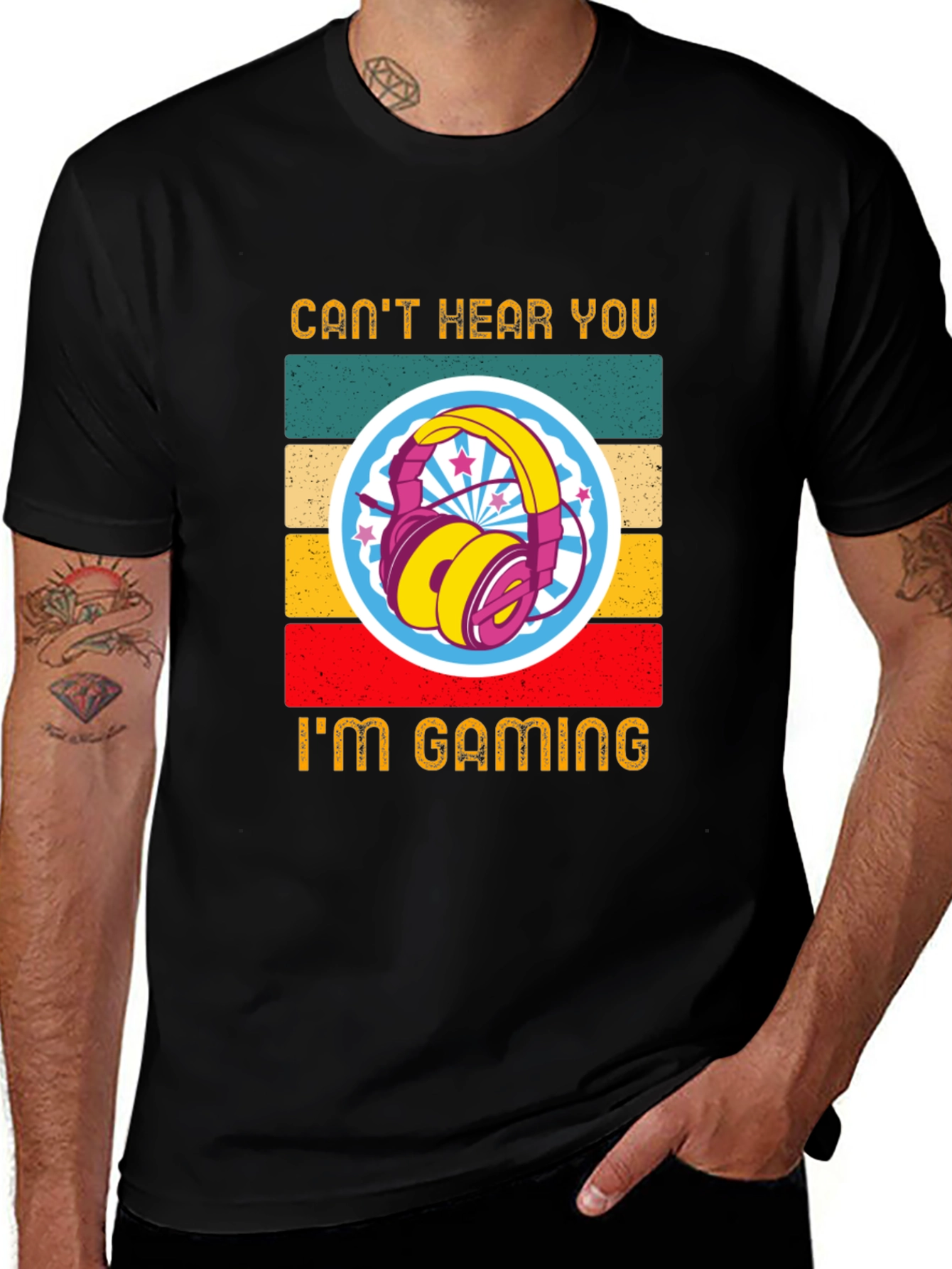 Variant 3 of Can't Hear You I'm Gaming Retro T-Shirt