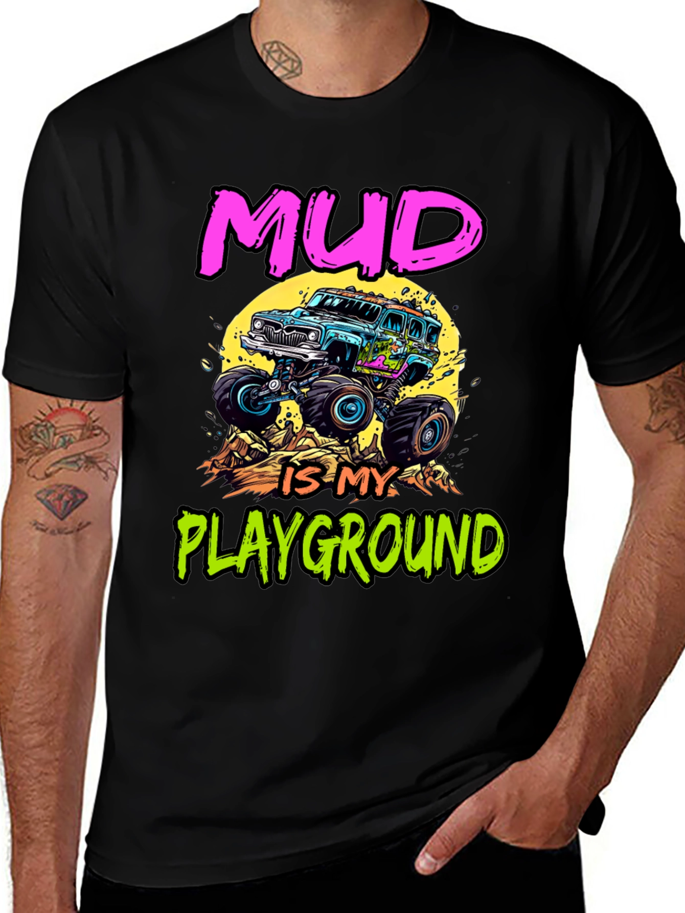 Variant 14 of Mud Is My Playground Monster Truck Graphic Tee