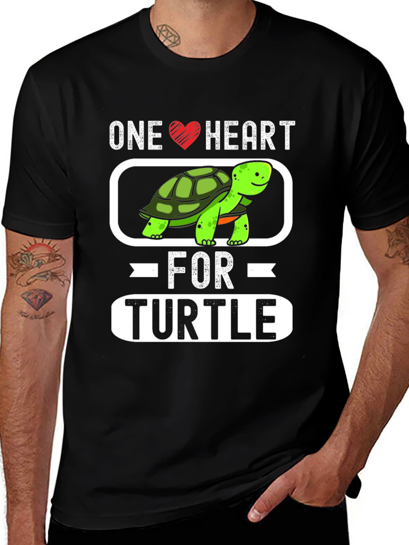 Variant 13 of One Heart for Turtle Graphic T-Shirt