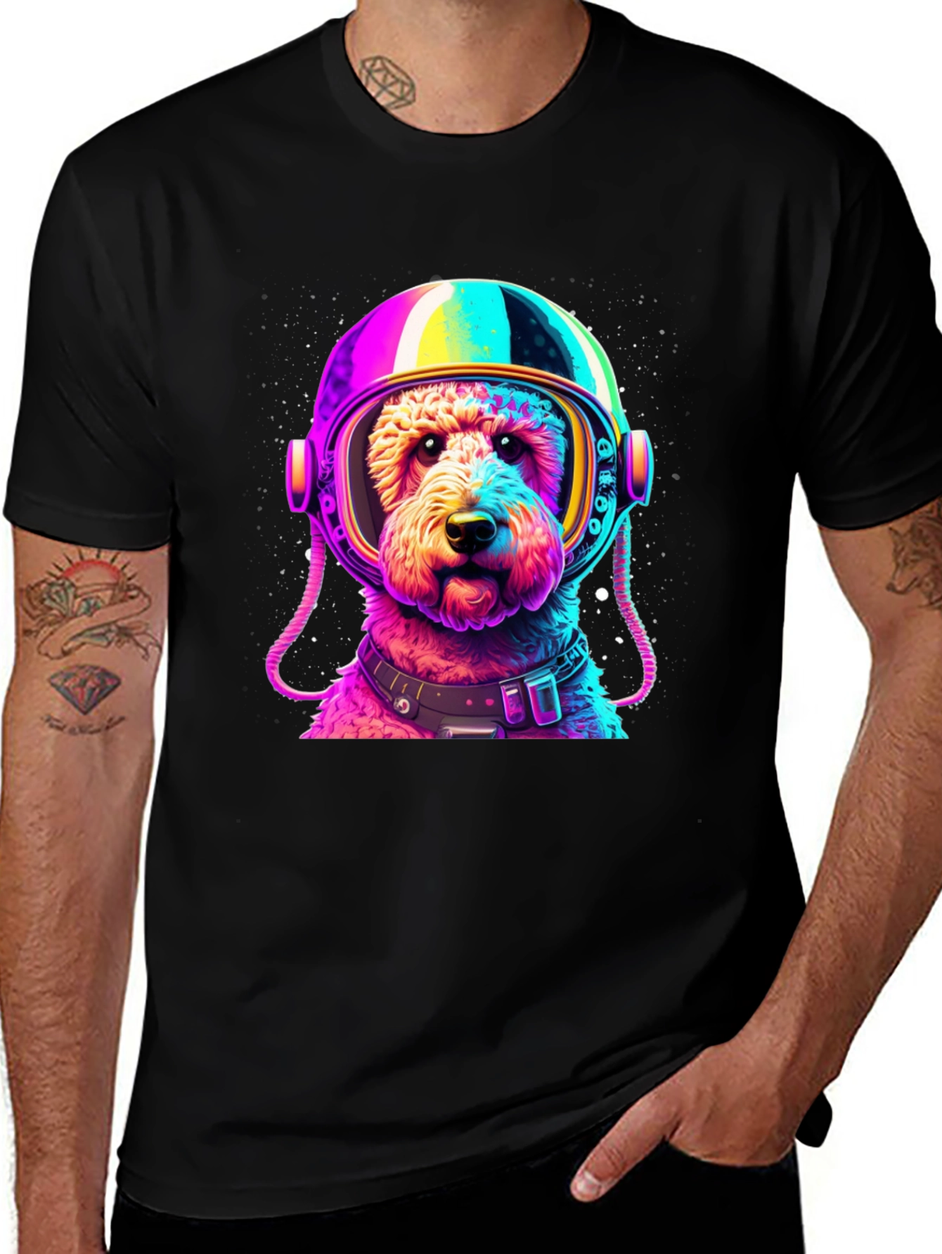 Cosmic Canine T-Shirt - Astro Dog Design