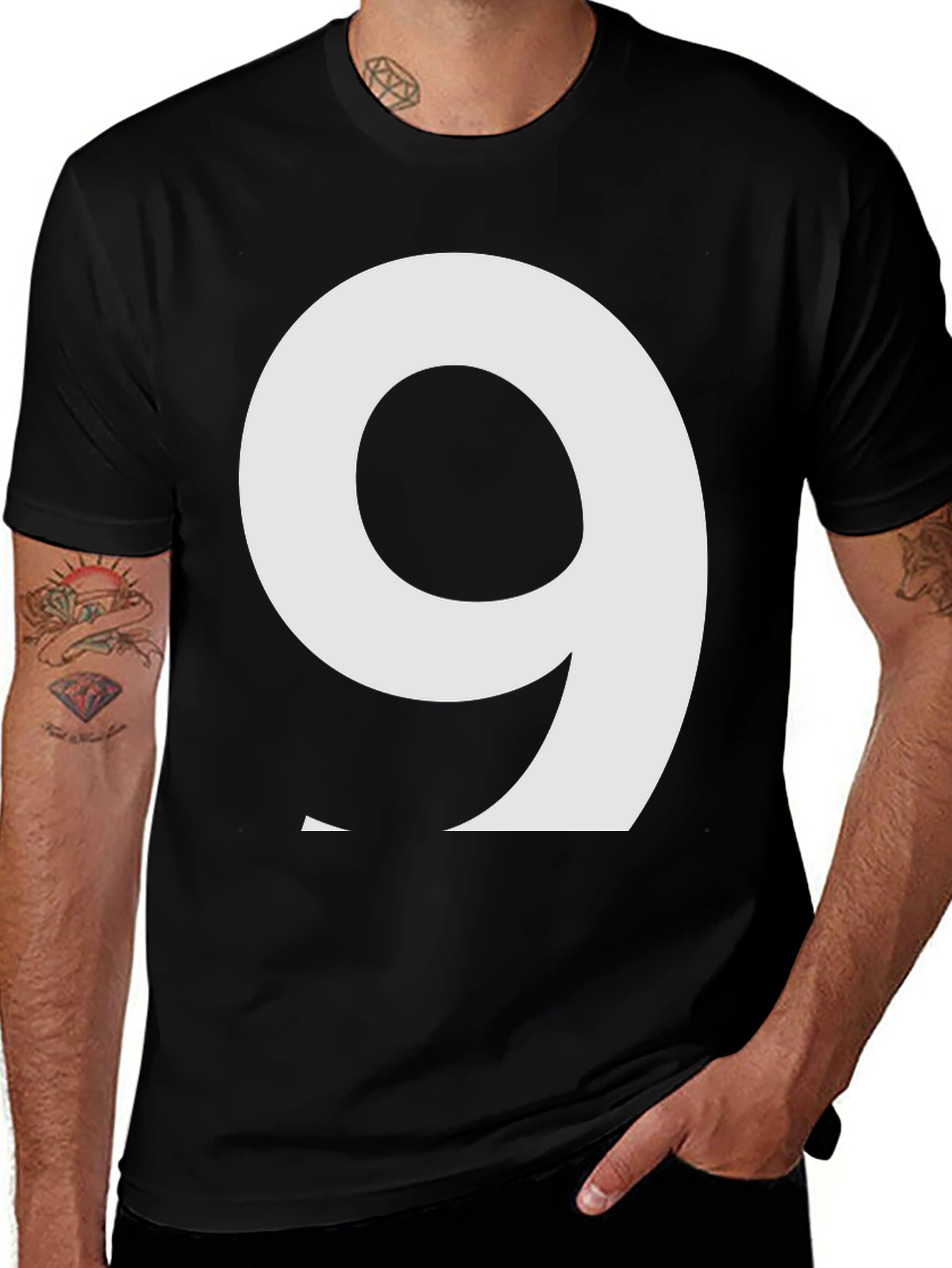 Variant 3 of Number 9 Graphic Tee - Bold & Stylish Cotton Shirt