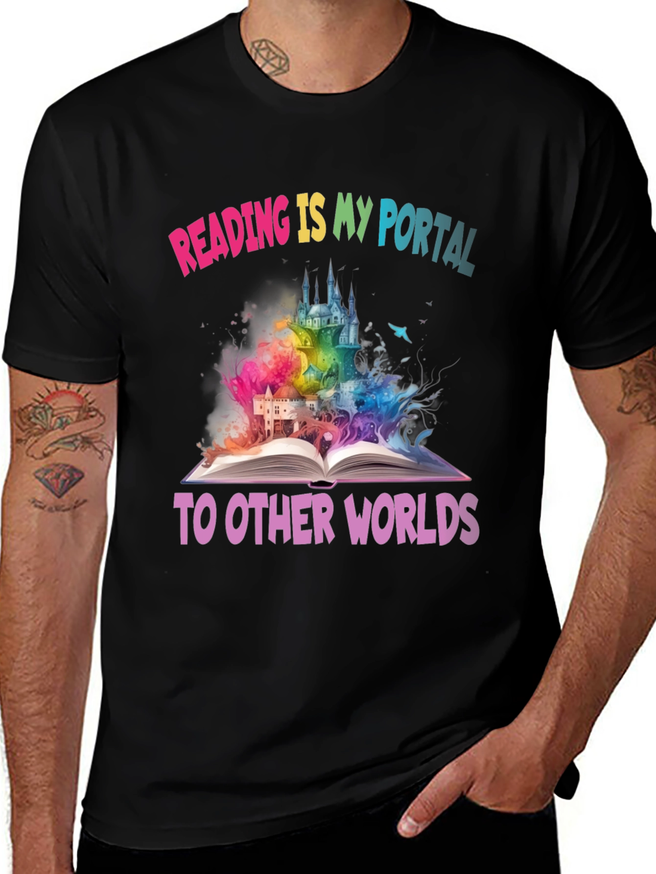 Variant 6 of Reading Is My Portal T-Shirt