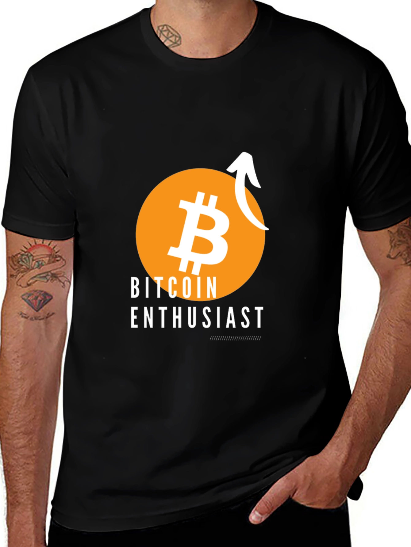 Variant 23 of Bitcoin Enthusiast Black T-Shirt