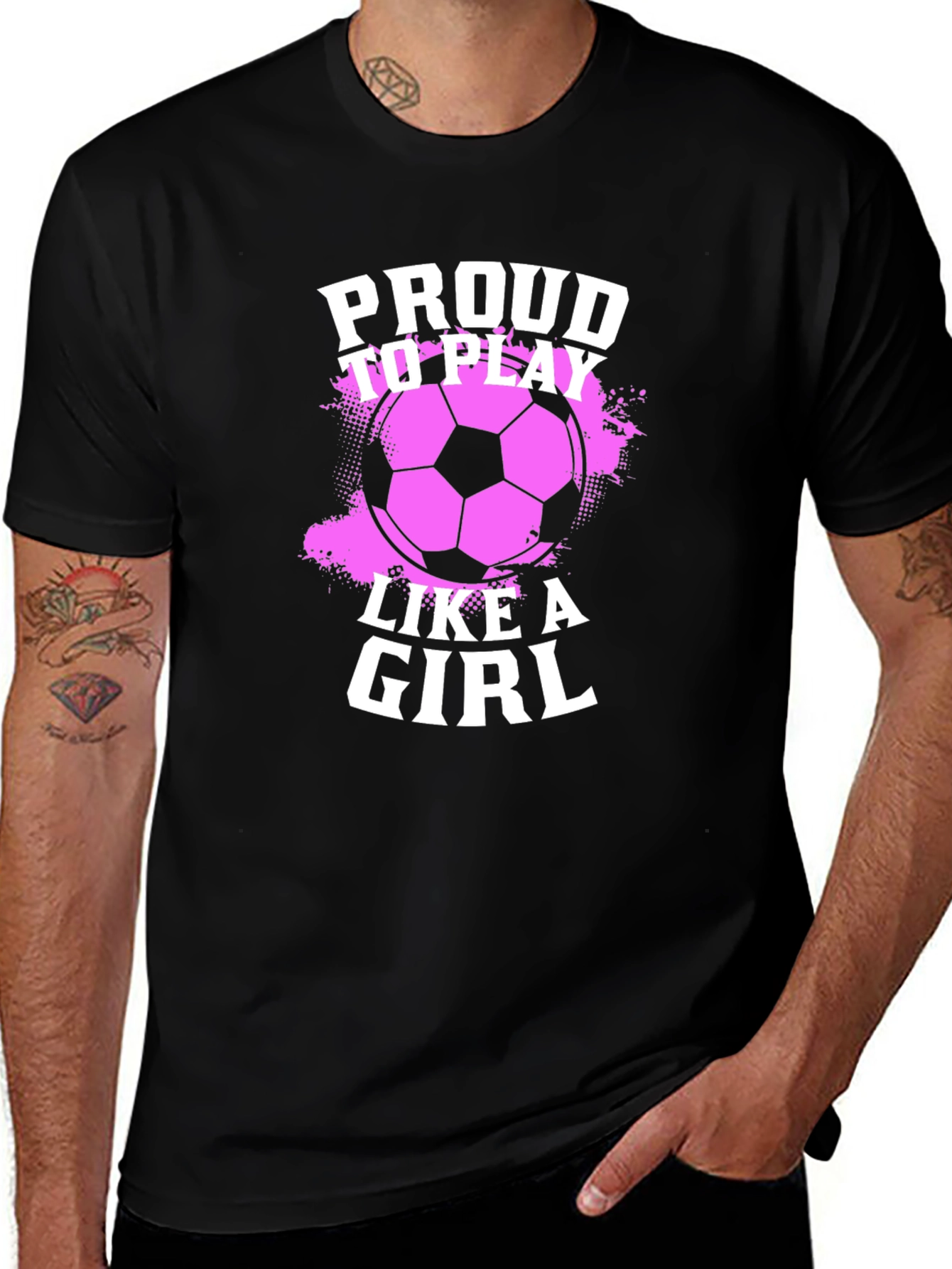 Variant 9 of Proud to Play Like a Girl Soccer Graphic T-Shirt