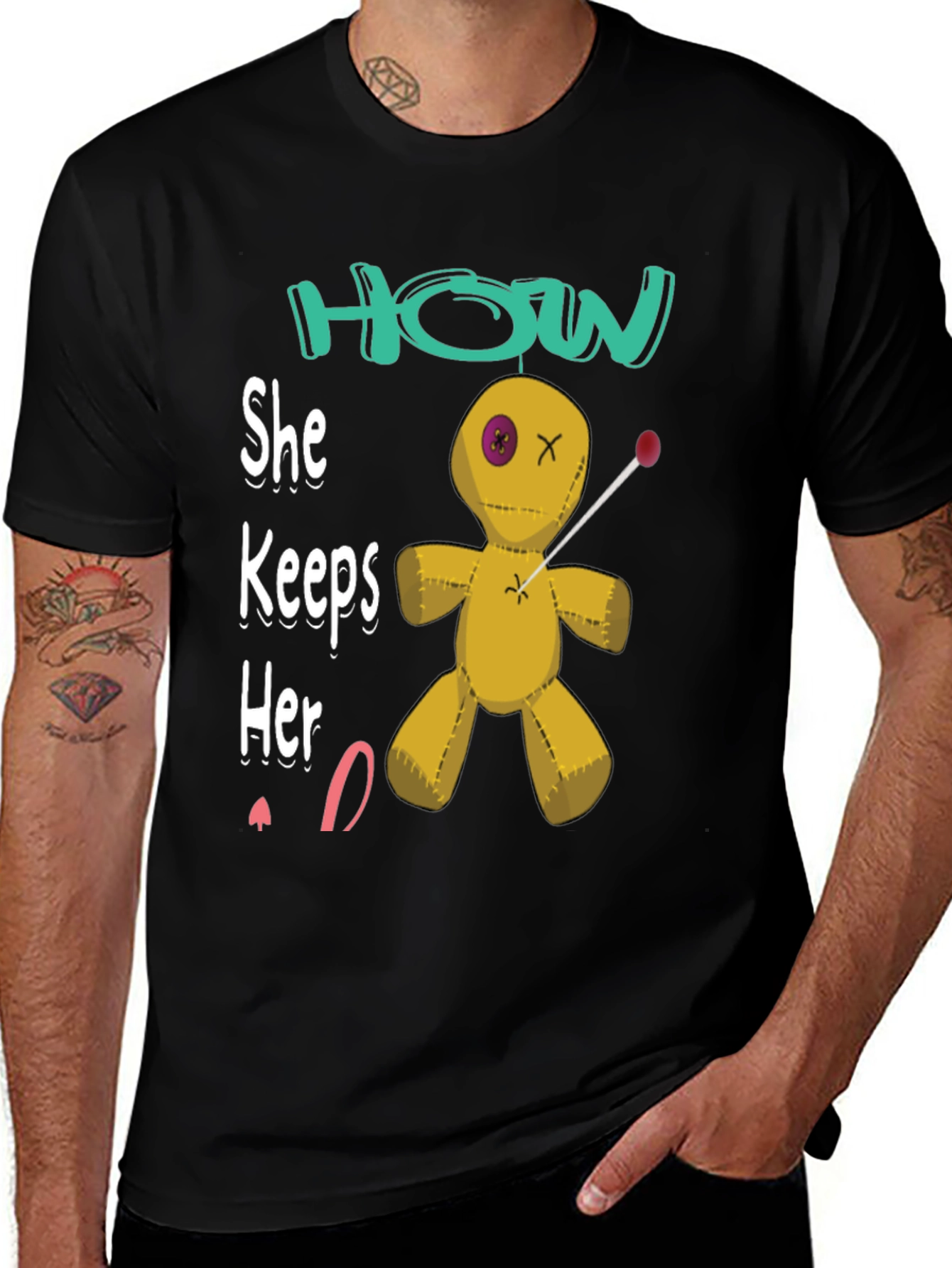 Variant 2 of Voodoo Doll T-Shirt - How She Keeps Her...